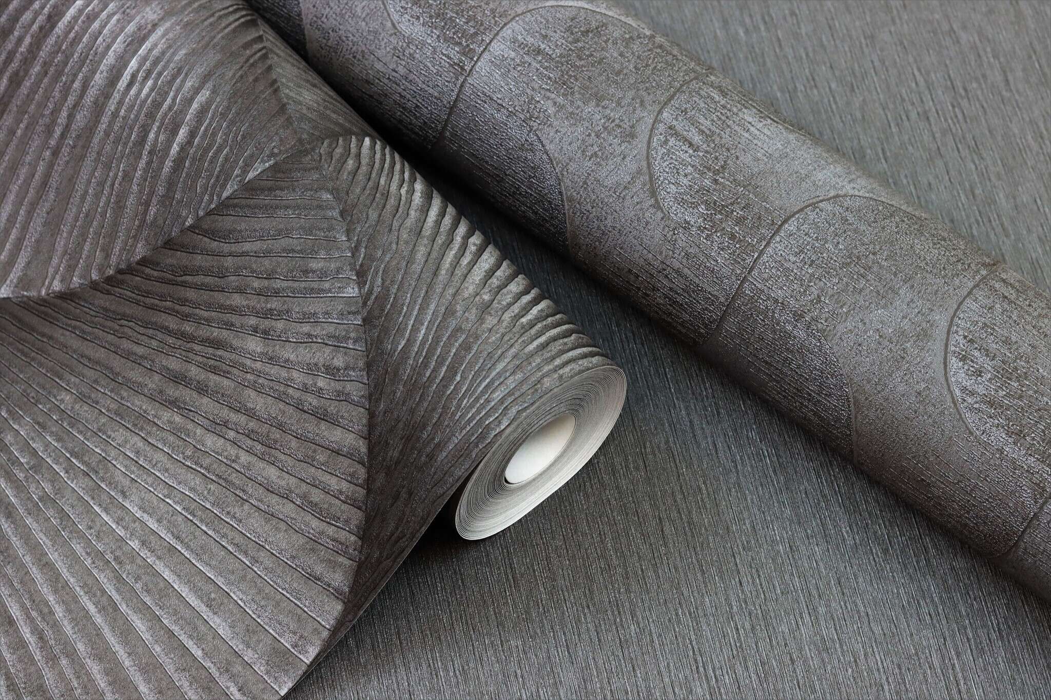 10-608168 Detailaufnahmen 7 Detailed image of Graphic wallpaper with overlapping waves in a three-dimensional look