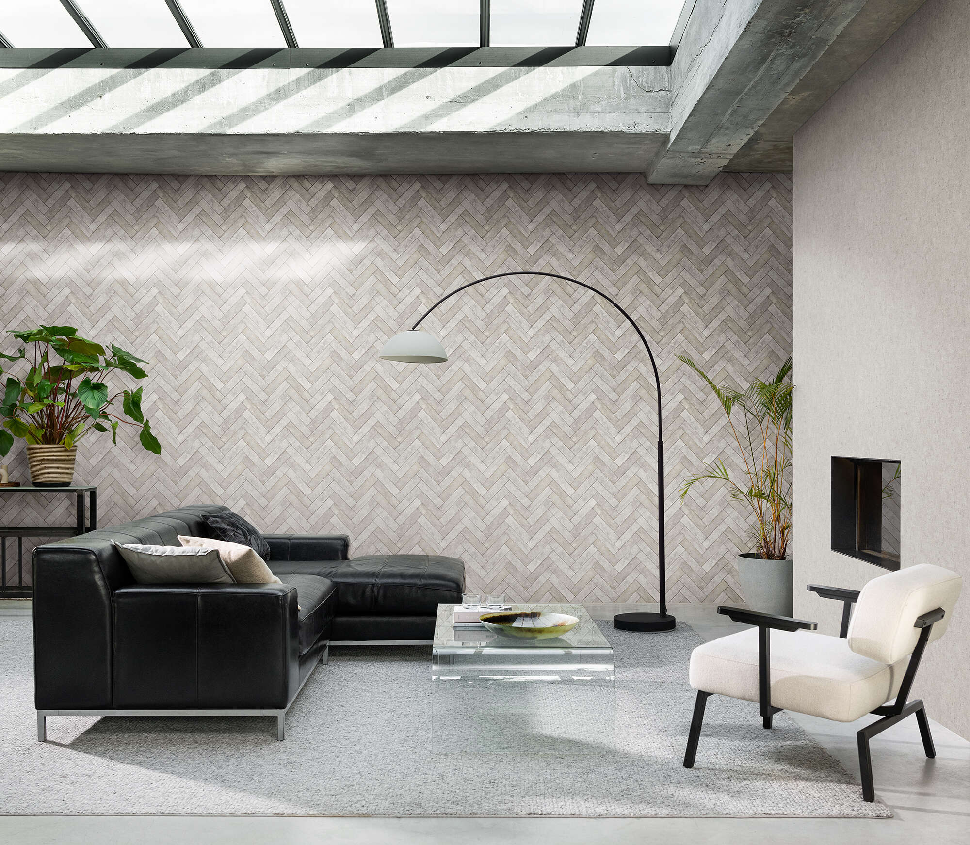 10-499124 Raumbilder 1 Room with Wallpaper with bricks