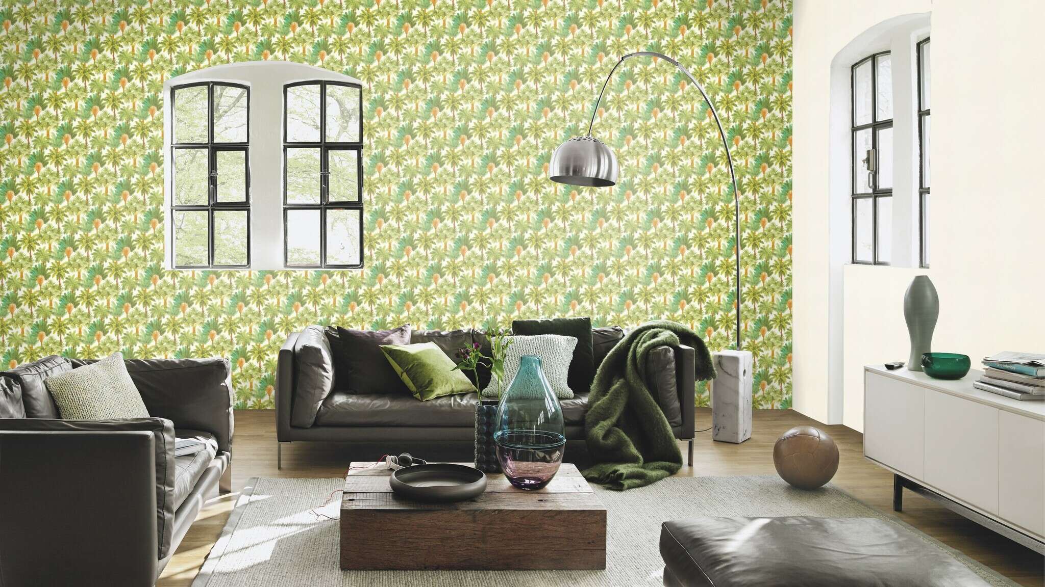 10-478235 Raumsituationen 6 Non-woven wallpaper in green-green Selection vinyl/non-woven 478235