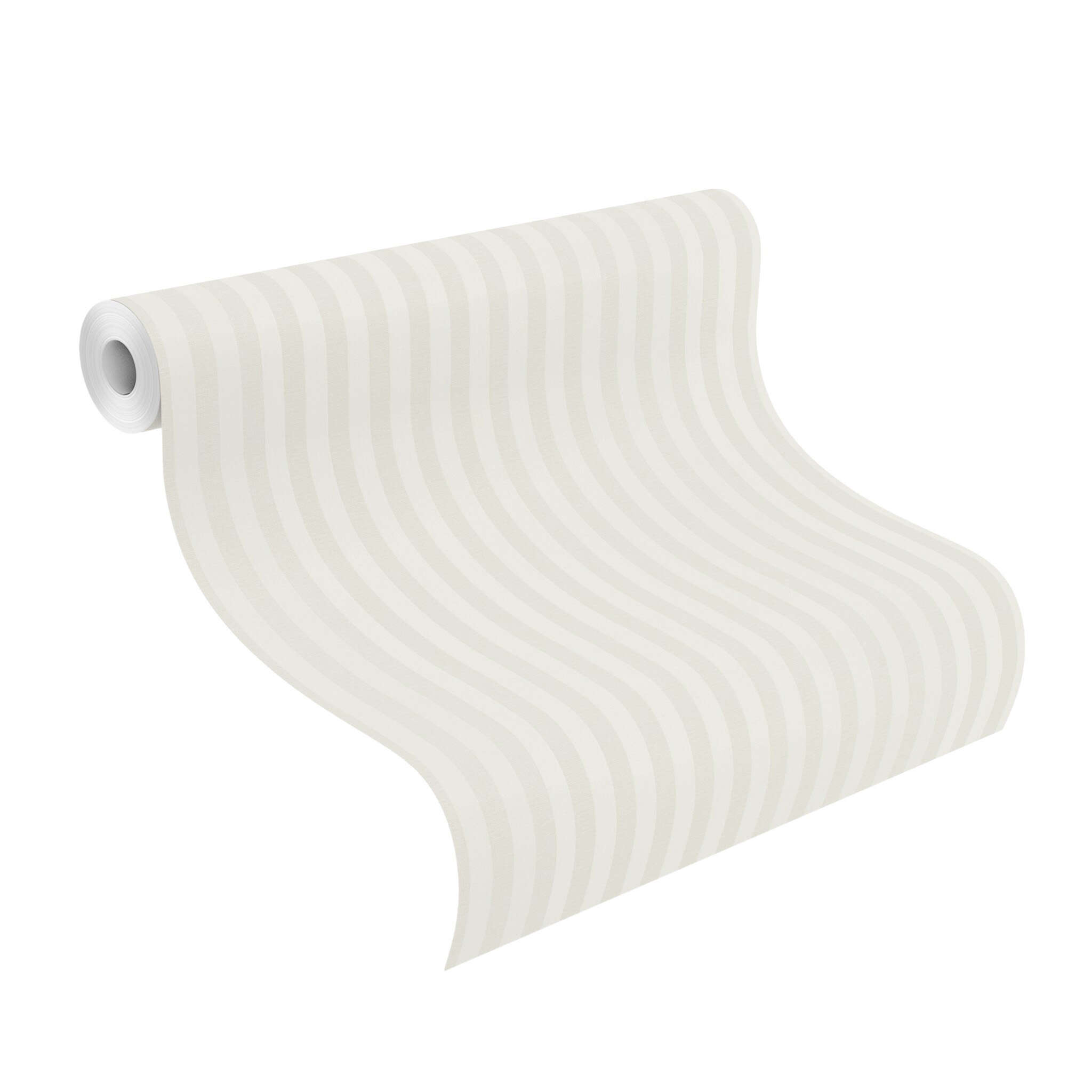 10-515312 Rolle abgerollt 1 Unrolled wallpaper roll with Wallpaper with stripes