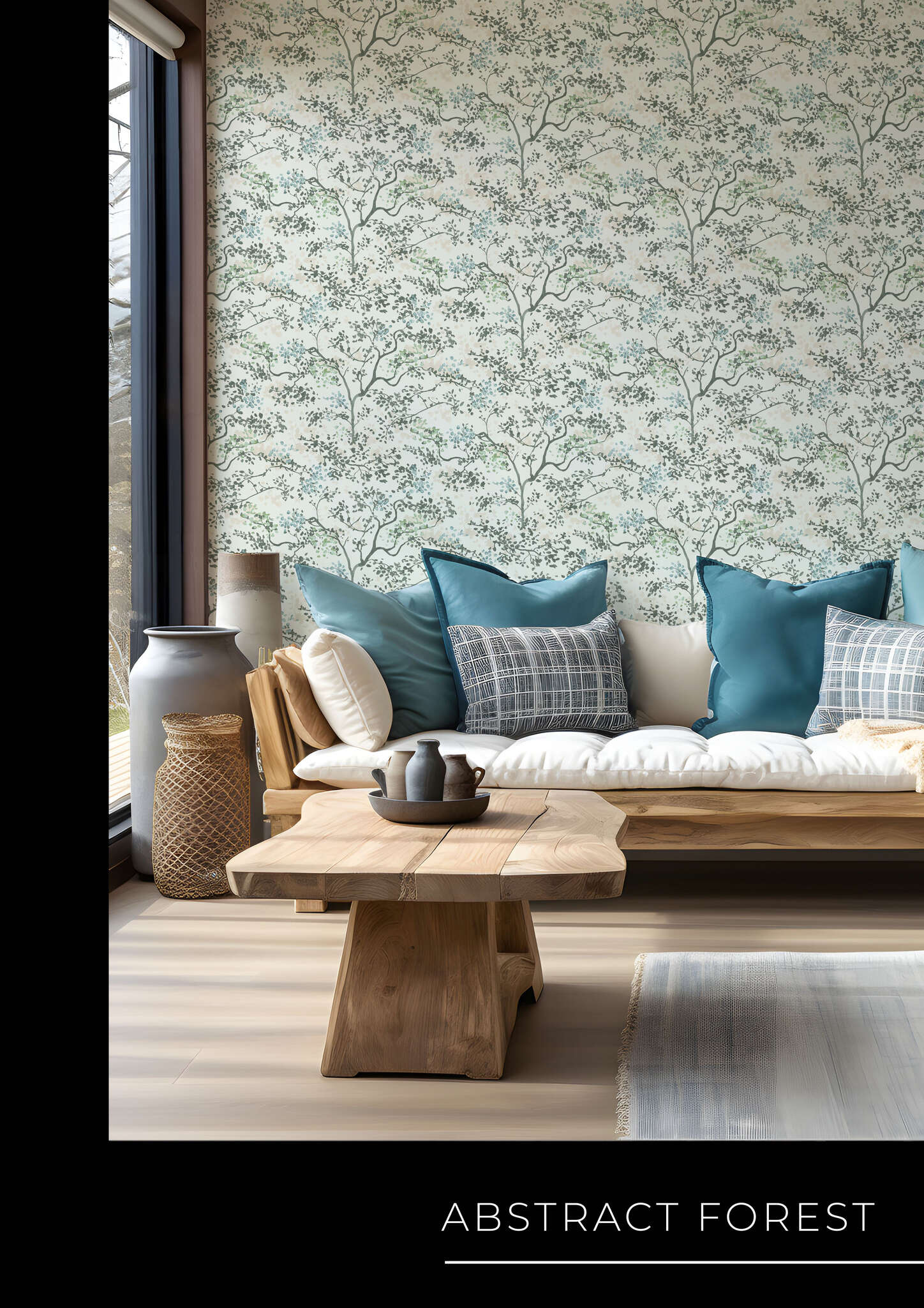 10-791747 Raumsituationen 1 Non-woven wallpaper in green Selection vinyl/non-woven 791747