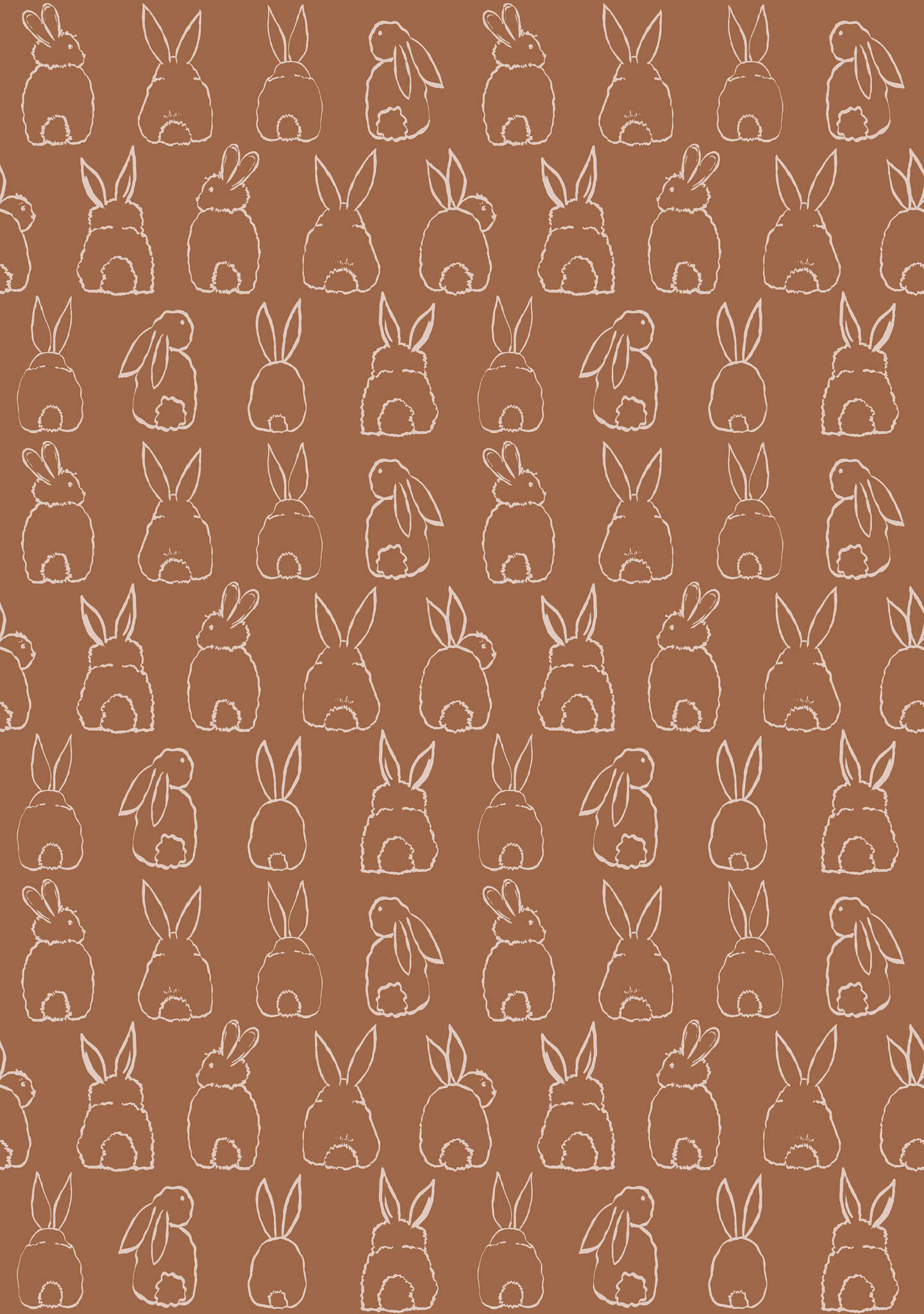 10-300100 Artikelscan 1 Wall mural Bunnies in Orange | Roomblush - RB312