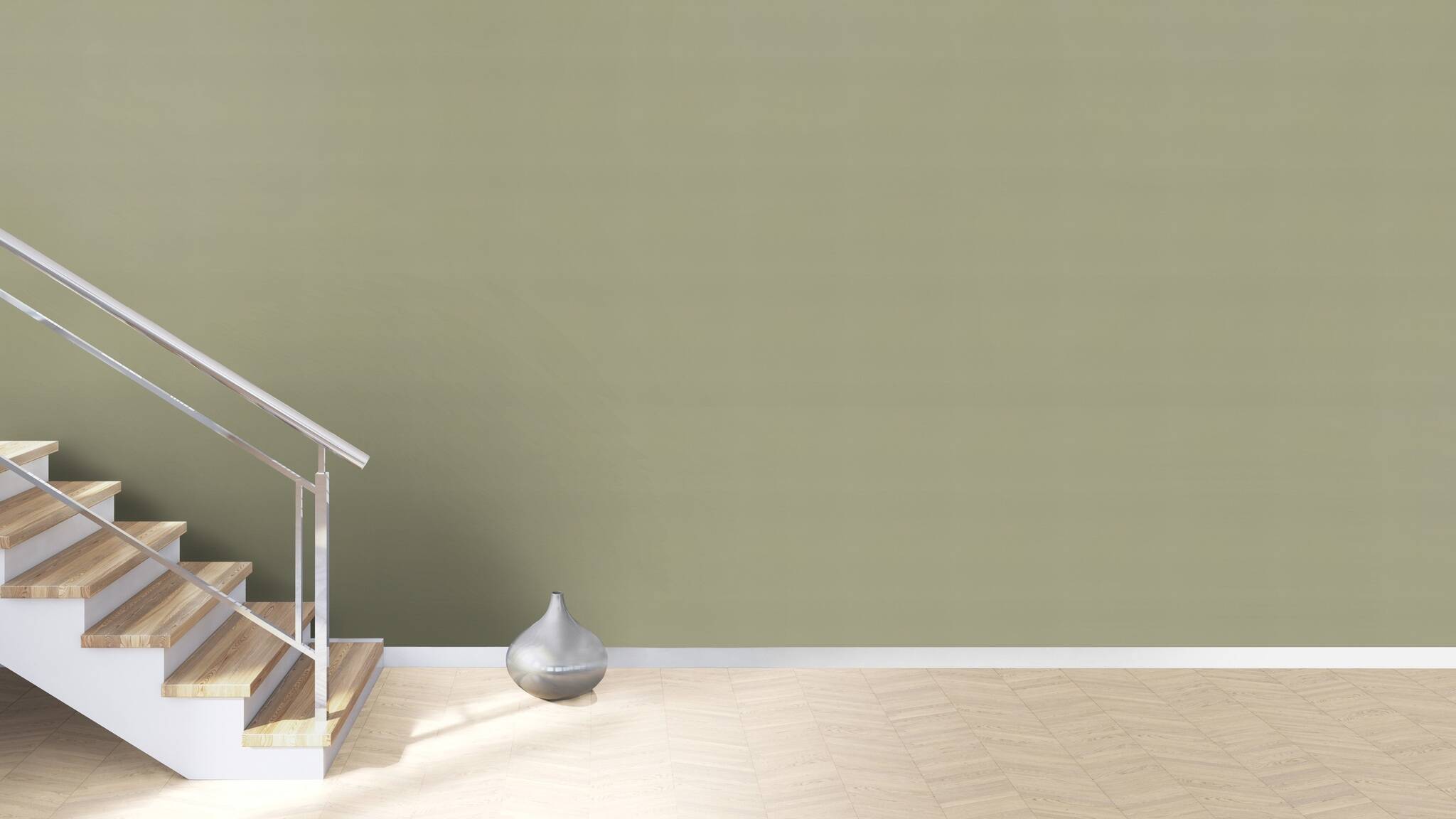 10-692709 Raumsituationen 3 Room with Single-colour wallpaper with a textile texture