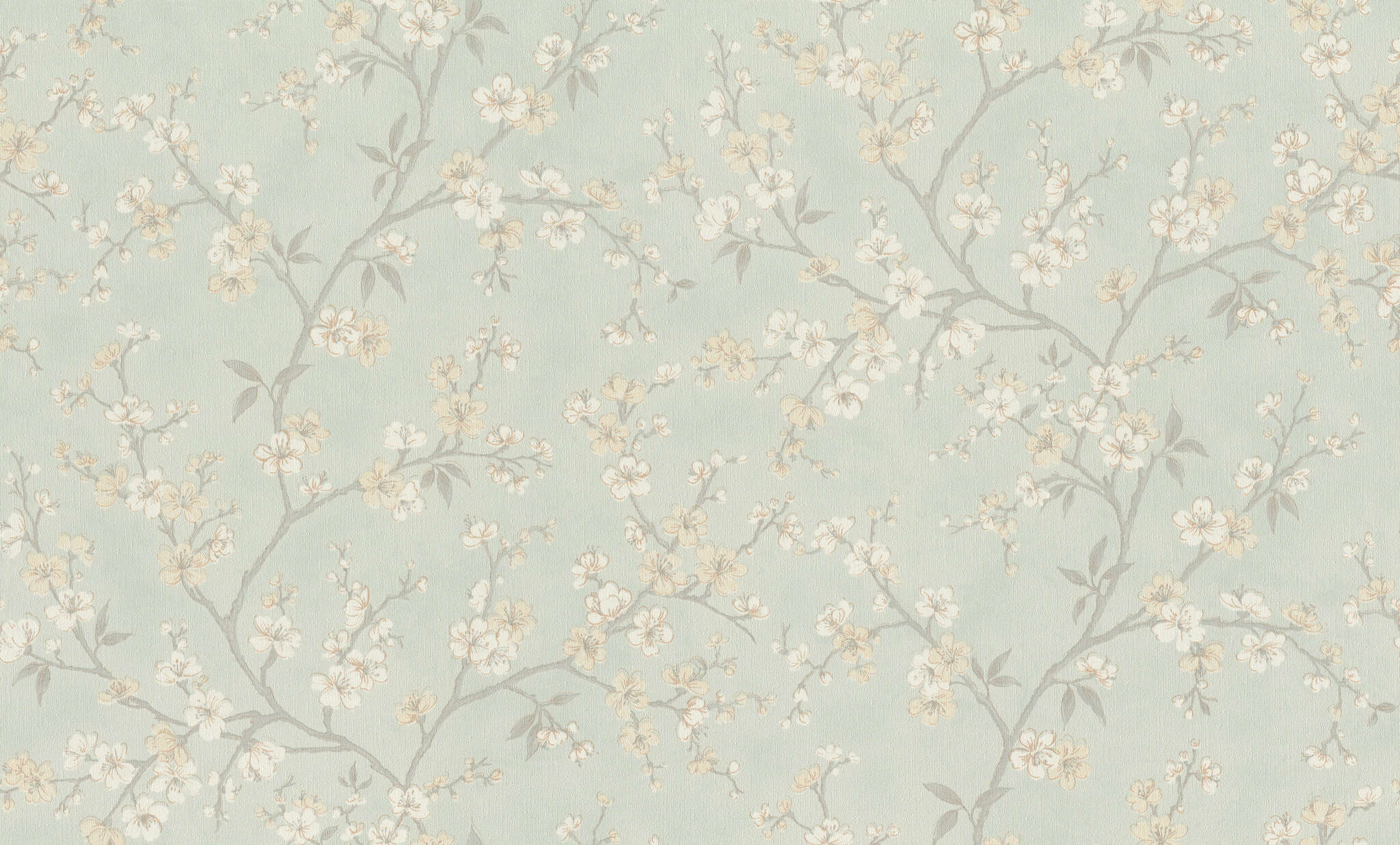10-981032 Artikelscan 1 Kirschblüten Vliestapete in Blau-Pastellblau Selection doppeltbreit 981032