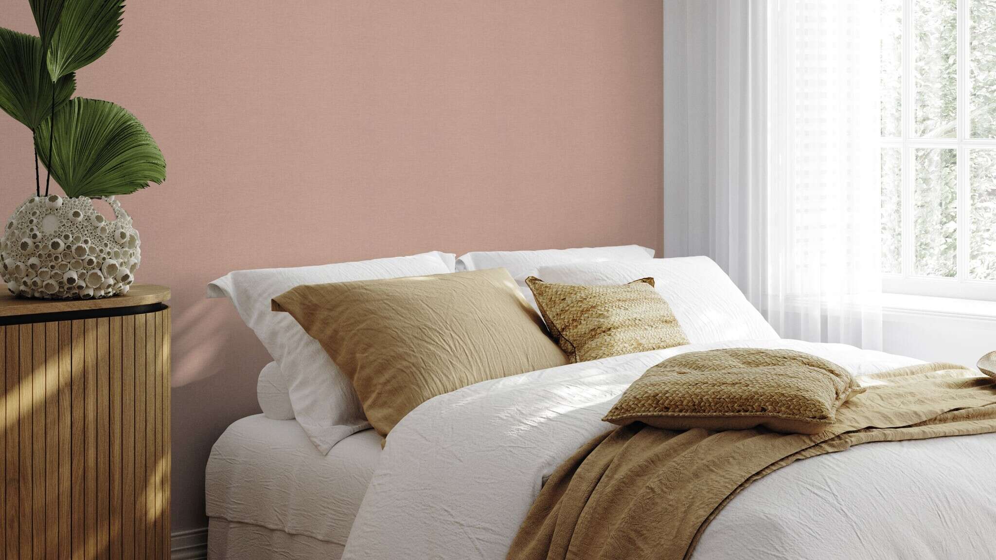 10-709780 Raumsituationen 1 Non-woven wallpaper in red-light cream Farmhouse 709780