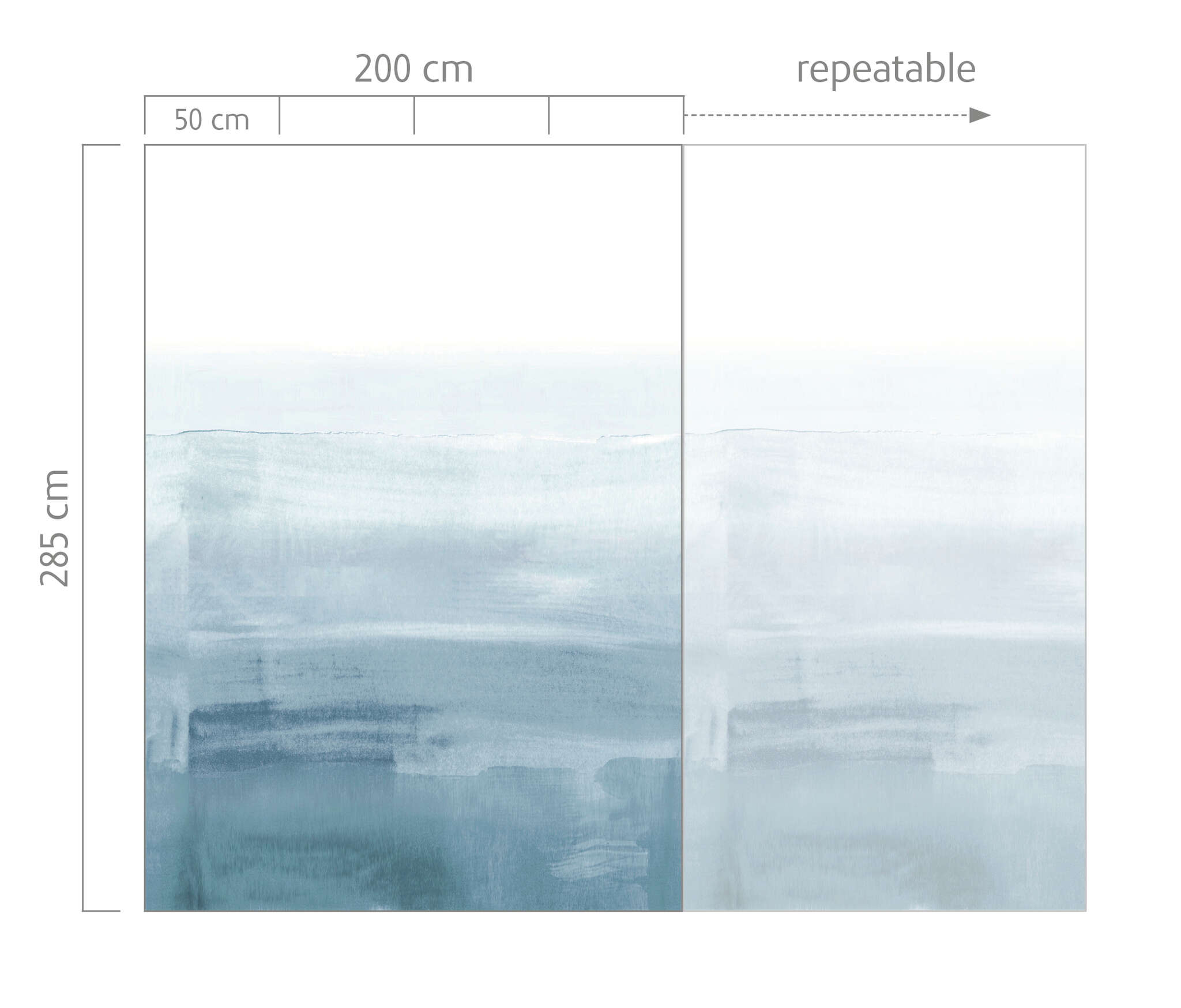 10-300103 Bildauschnitt 1 Papier peint panoramique Layered in Bleu | Roomblush - RB251