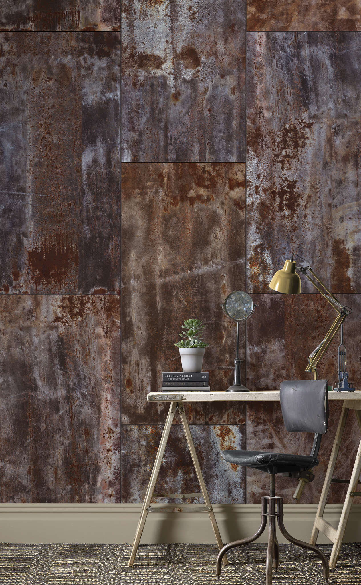 10-940909 Raumsituationen 6 Rust non-woven wallpaper in brown Selection Digital 940909