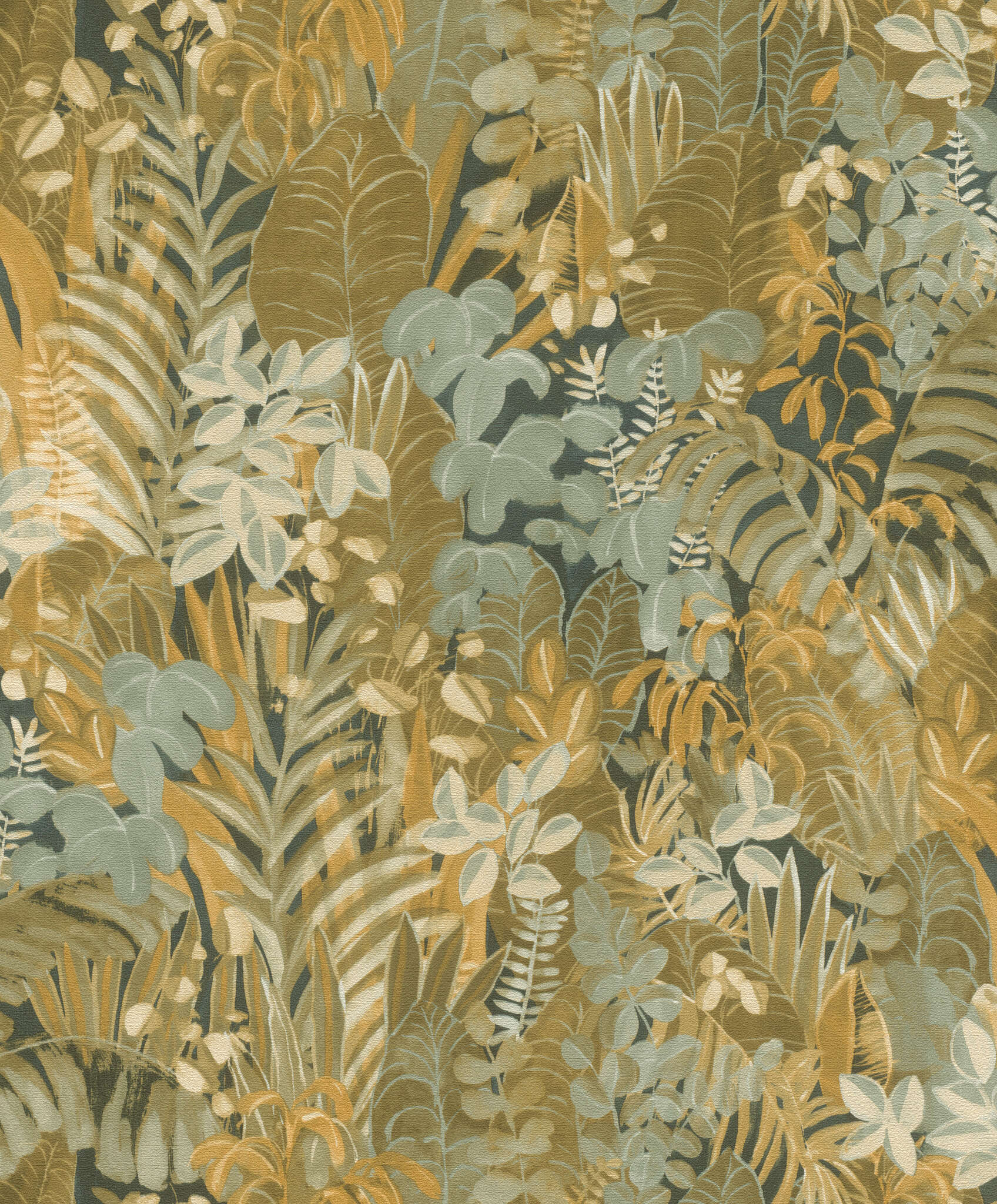 10-600643 Artikelscan 1 Tropical wallpaper with hand-painted leaves