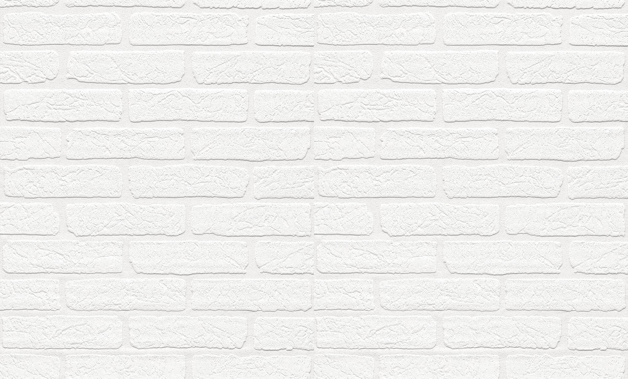 Steinwand Vliestapete in weiß - Wallton 150117 | doppelbreit