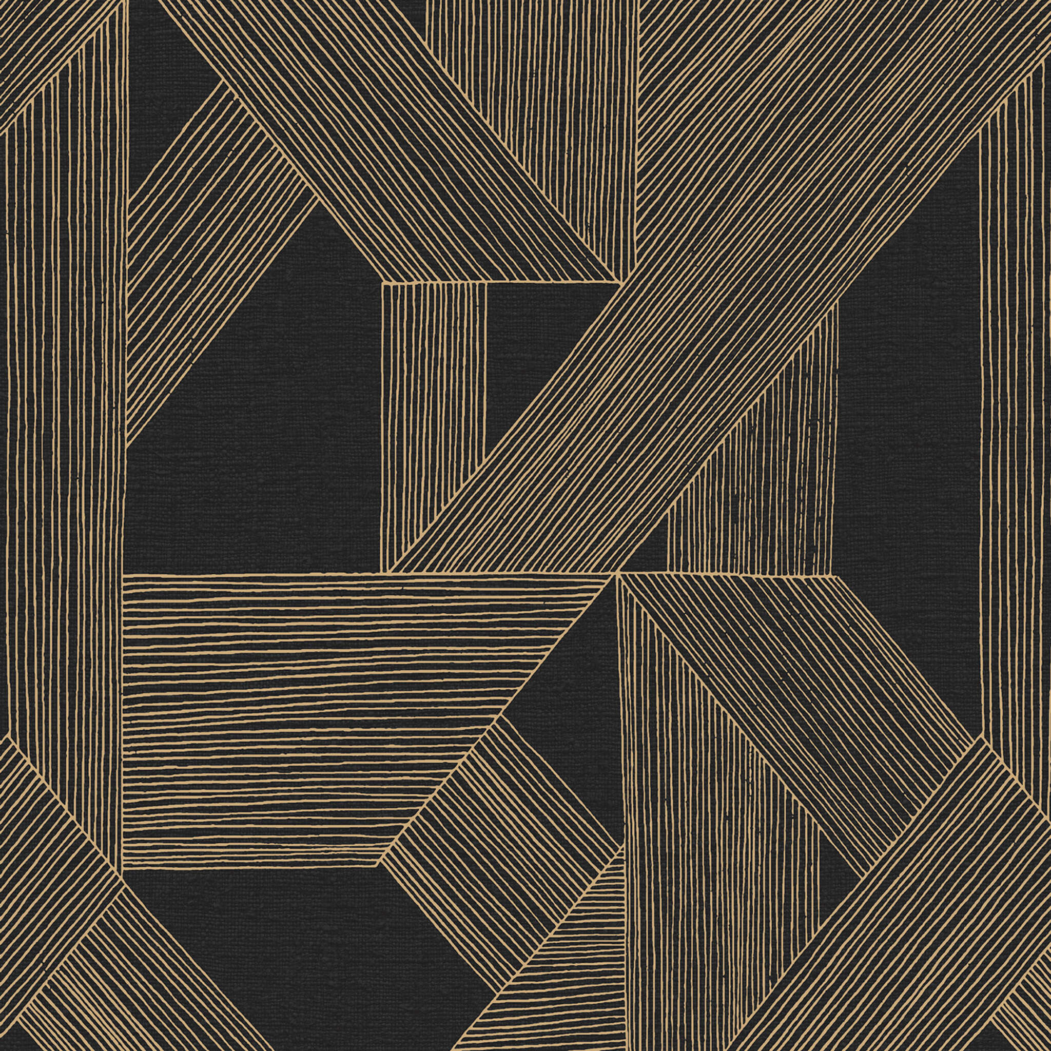 SCHÖNER WOHNEN collection wall mural XXL LINES in black and gold 366815