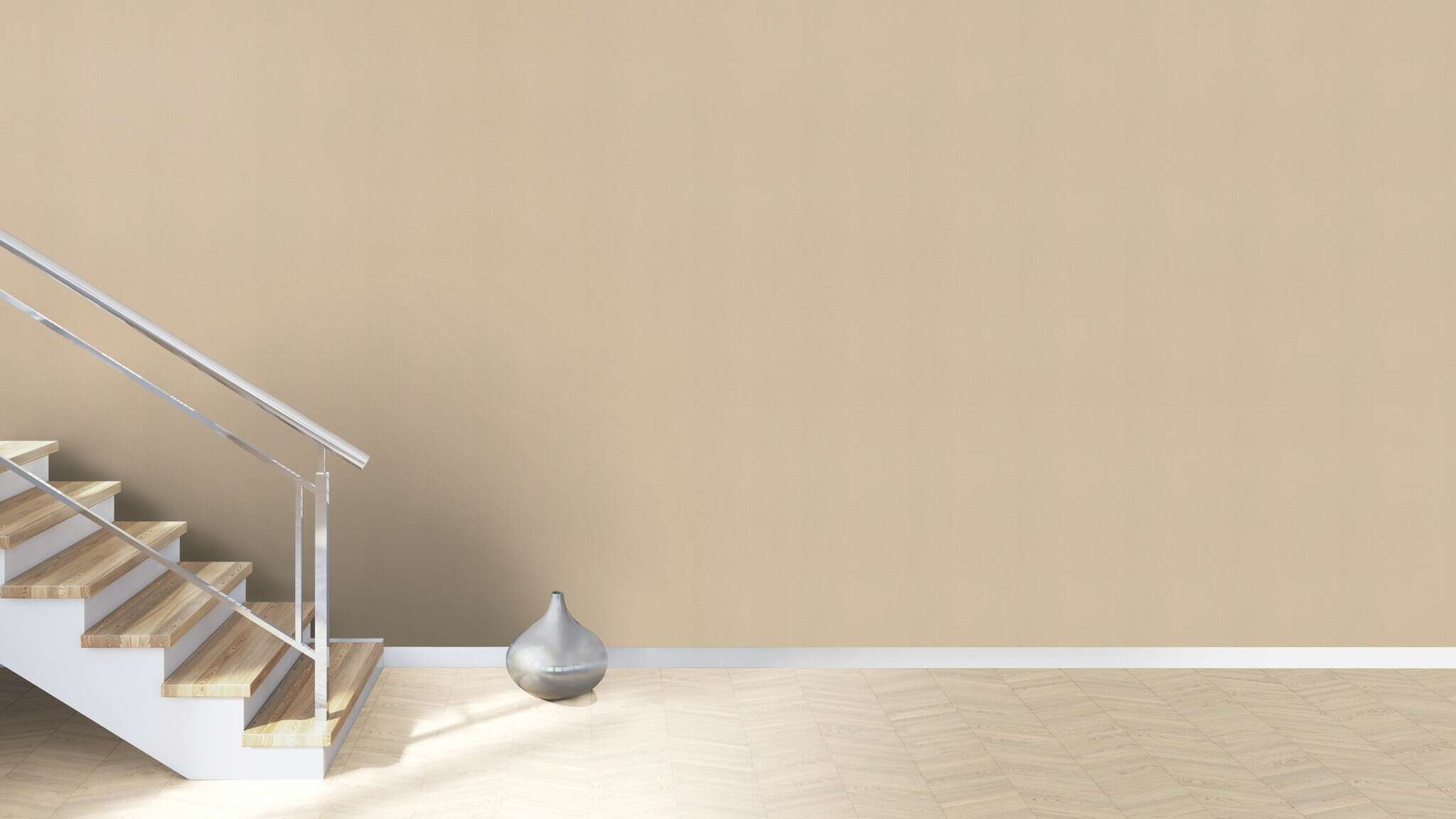 10-555882 Raumsituationen 2 Room with Plain wallpaper with linen texture