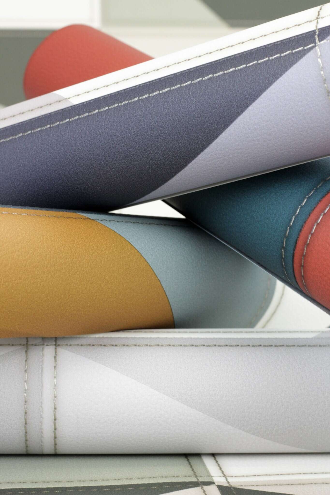 10-419269 Detailaufnahmen 9 Leather-look non-woven wallpaper in blue-dark petrol Selection 419269