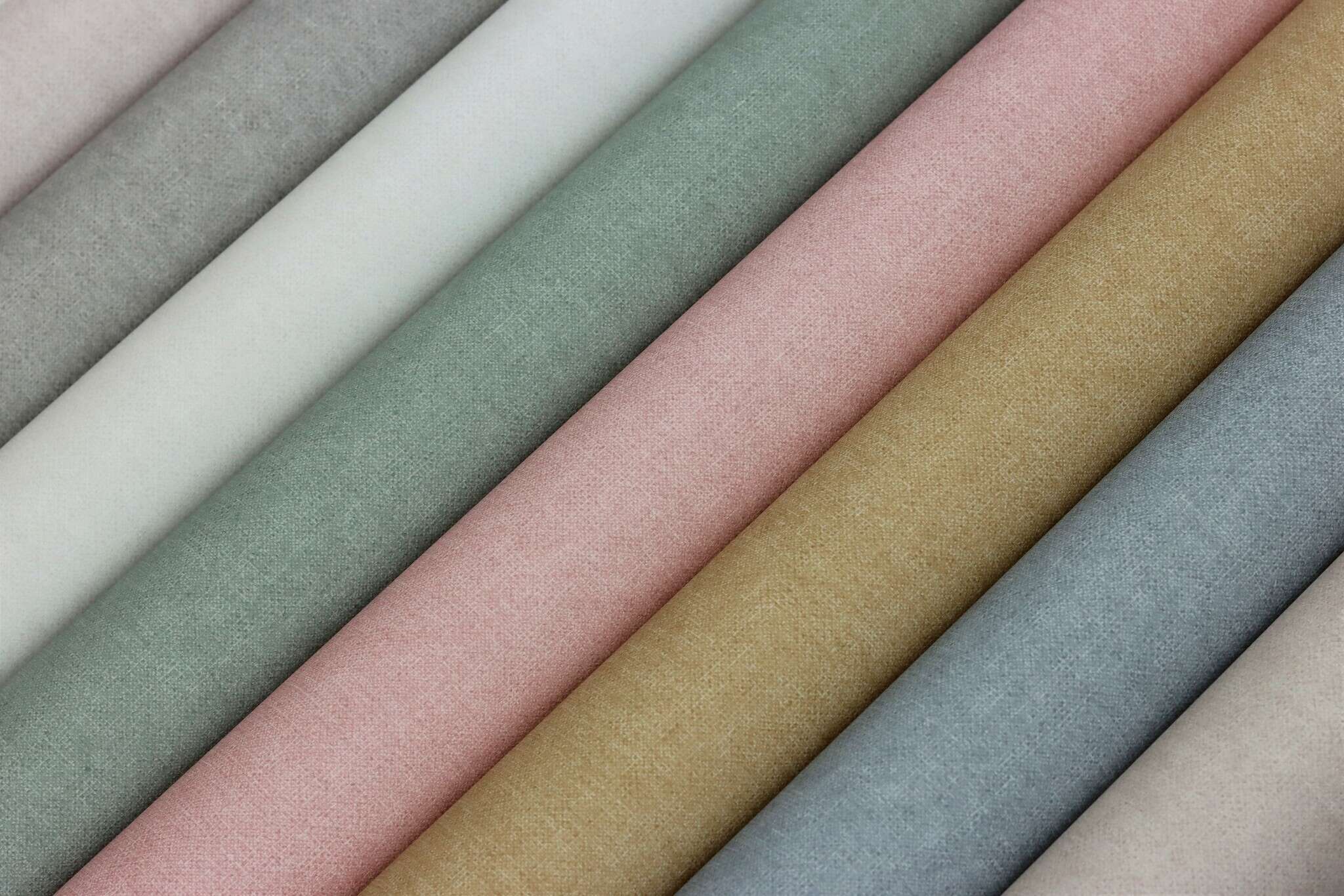 10-252835 Detailaufnahmen 1 Detailed image of Greenish matt wallpaper with a smooth texture for a calming room effect