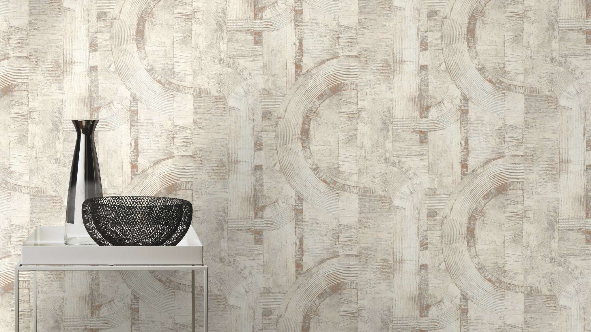 10-554748 Raumsituationen 4 Non-woven wallpaper in white-offwhite Selection 554748