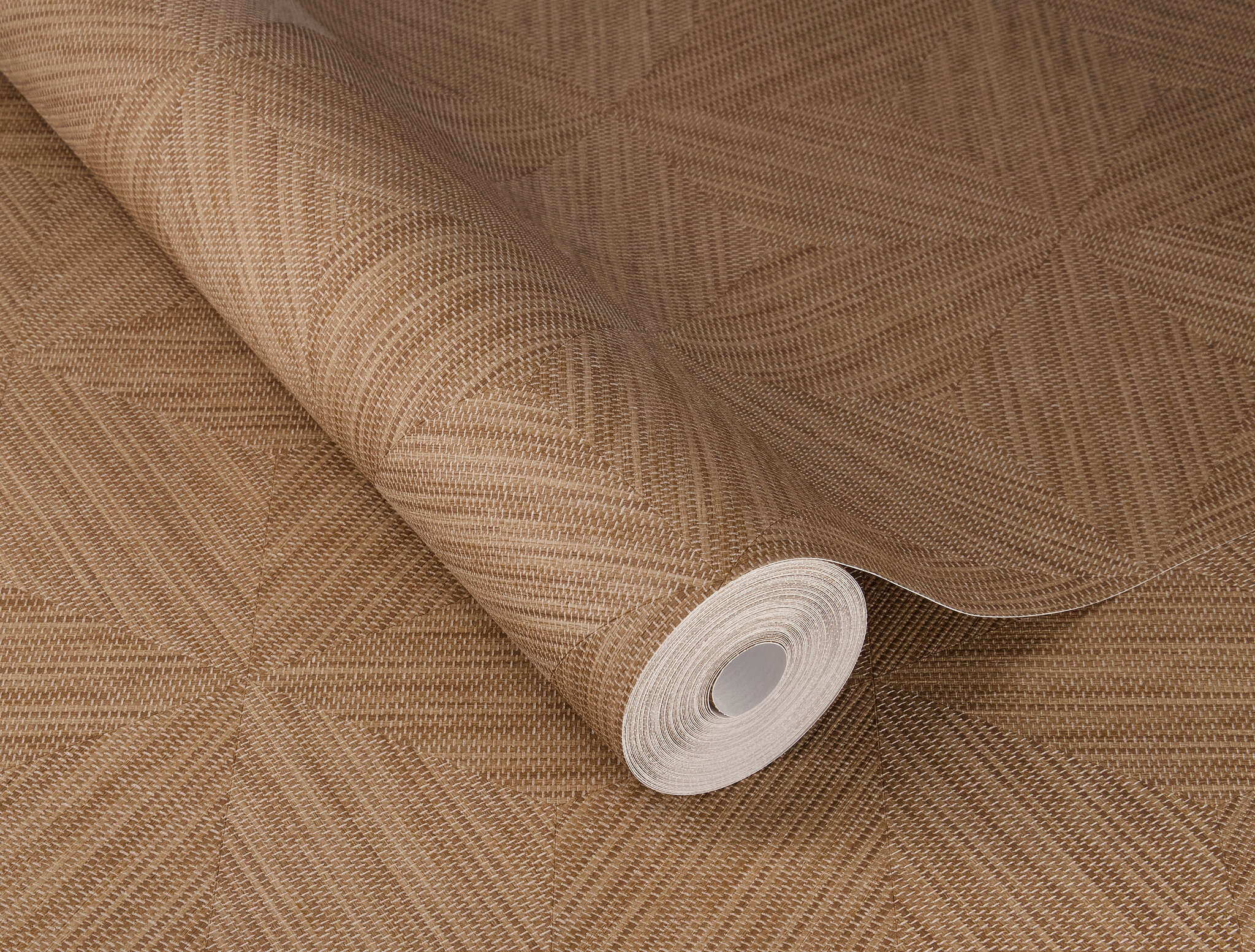 10-571295 Detailaufnahmen 1 Geometric non-woven wallpaper in brown Back To Nature 571295