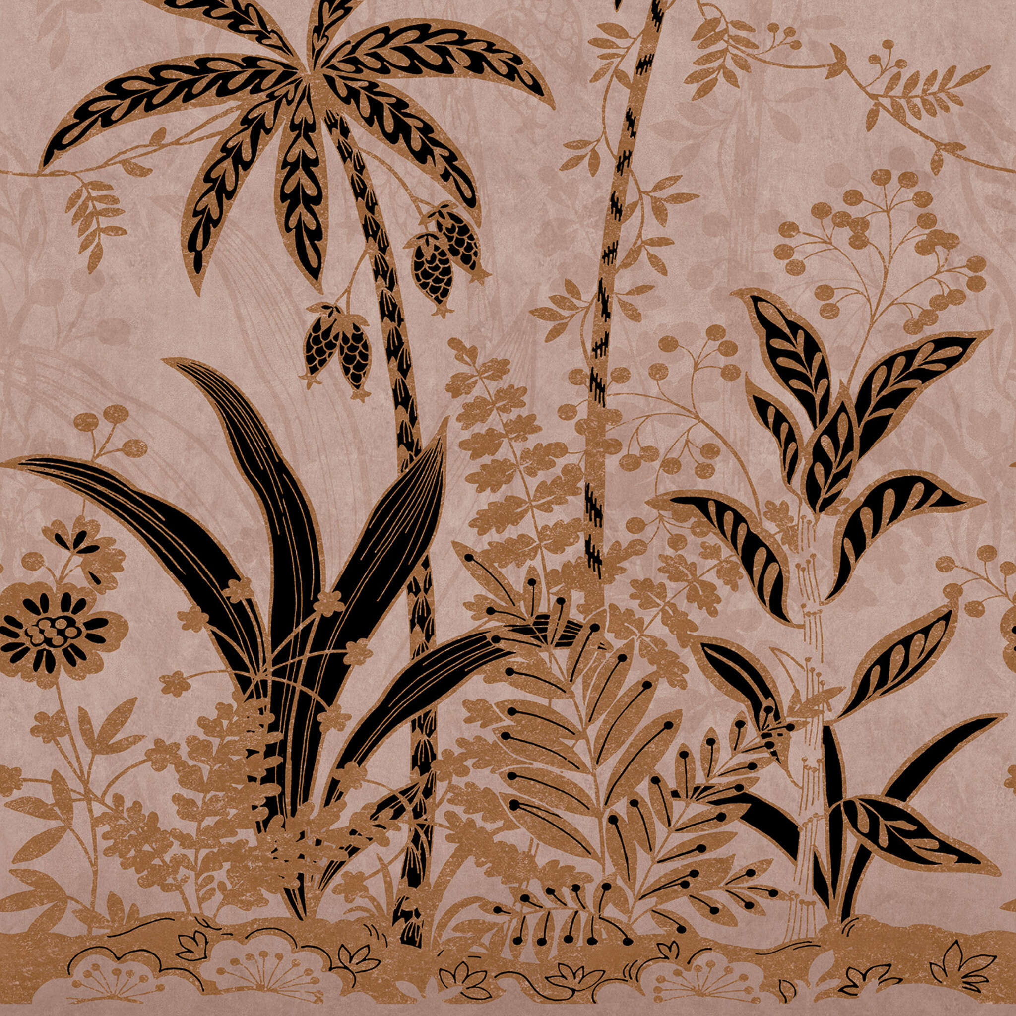 10-552065 D2C Vorschaubild 1 Fototapete Dschungel Beige Gold - Salisbury 552065