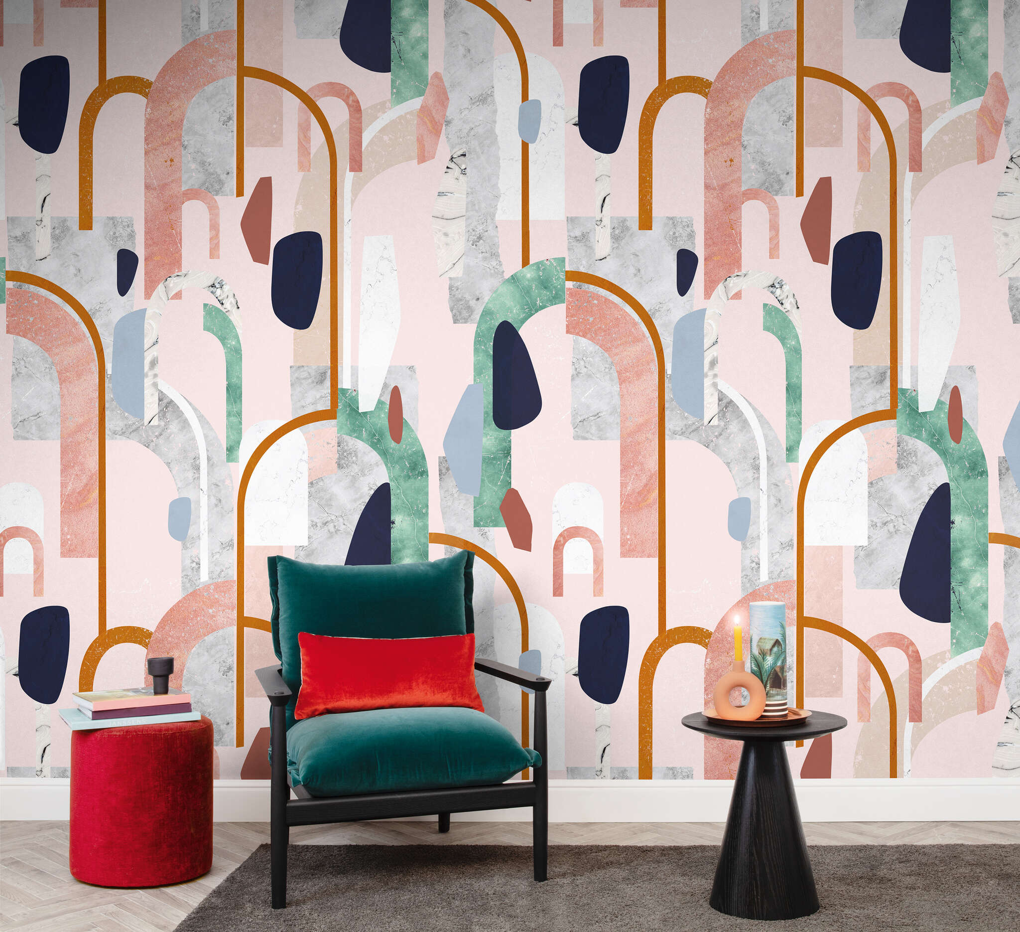 10-300170 Raumsituationen 3 Wall mural Arc in Pink | Roomblush - RB473