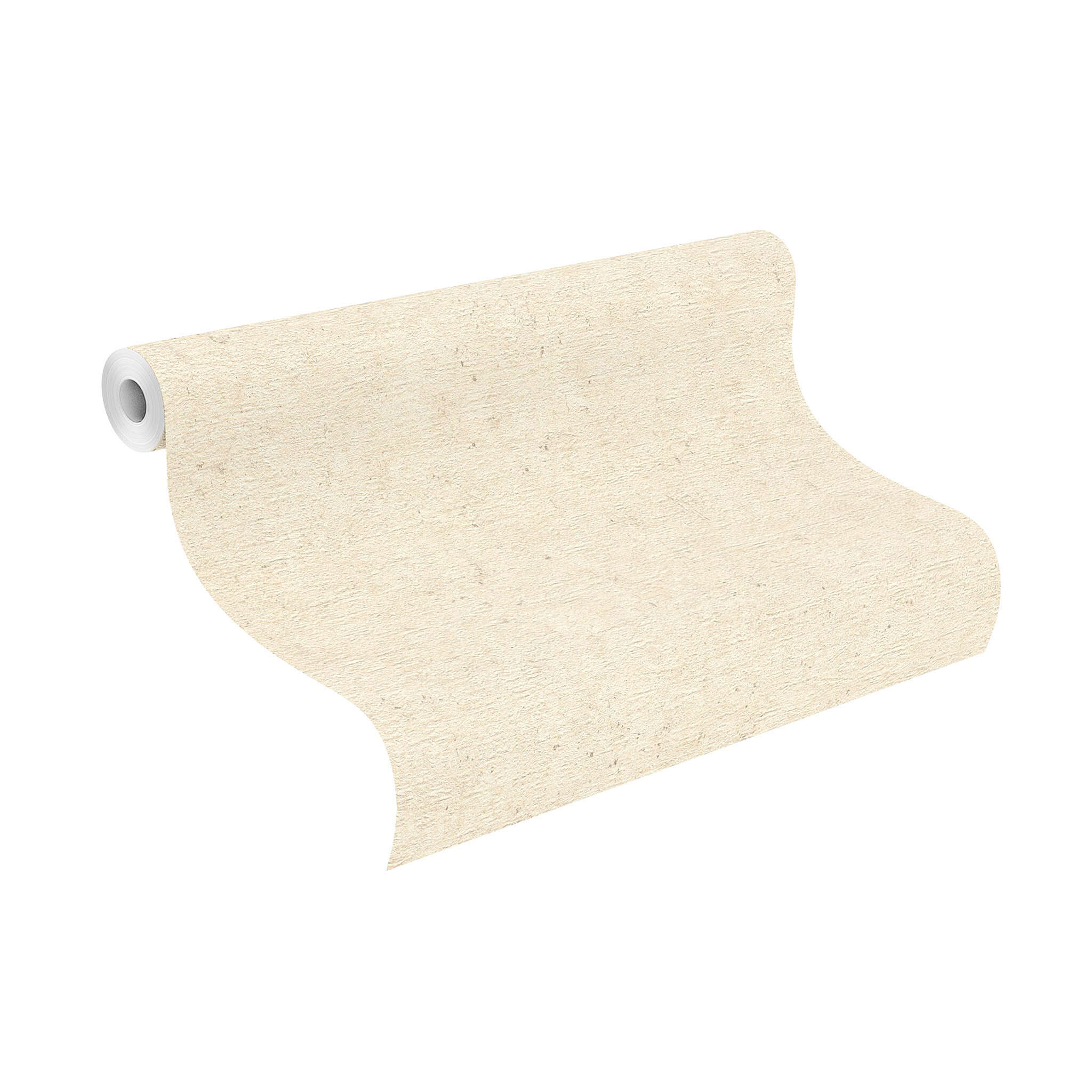 10-520835 Rolle abgerollt 1 Unrolled wallpaper roll with Single-colour wallpaper with concrete look