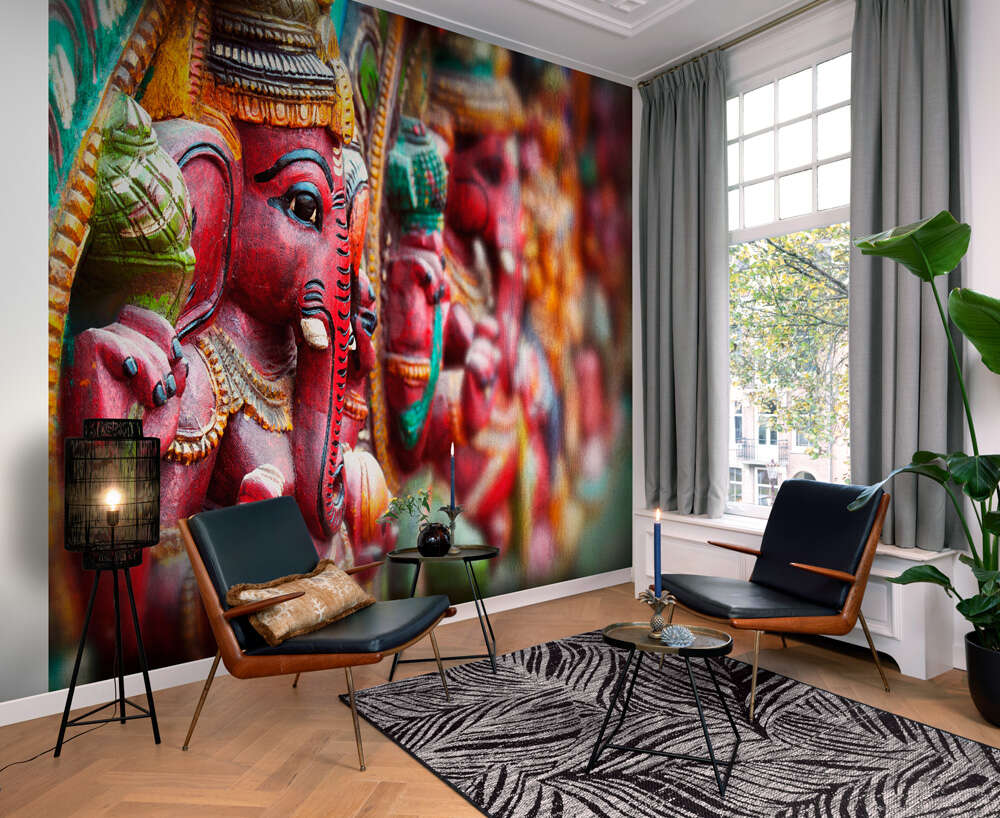 Wohnzimmer mit 363487 - Fototapete - Detailaufnahme von hinduistischen Schnitzerei des Gottes Ganesha