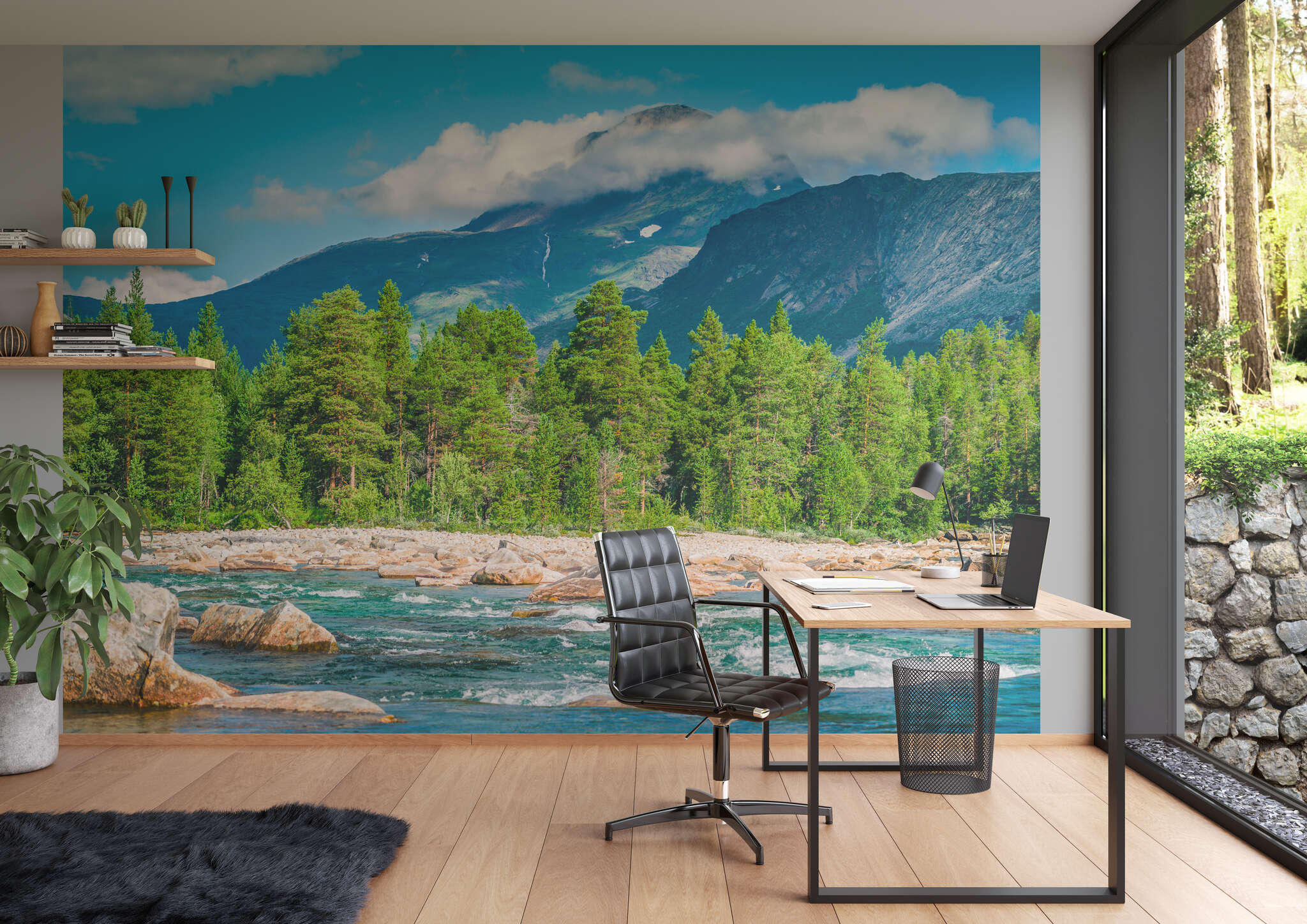 10-363265 Raumsituationen 2 Wall mural with river landscape 363265