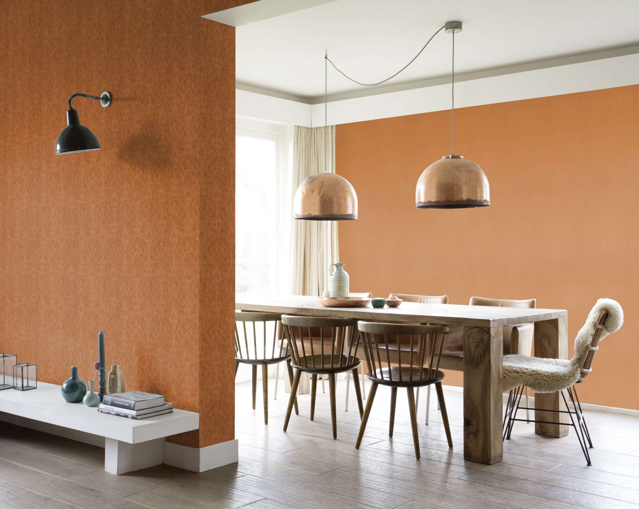 10-746341 Raumsituationen 3 Raum mit Orientalische Tapete mit Ornamenten im Paisly Design