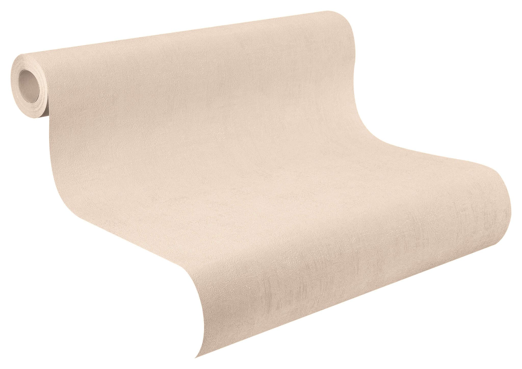10-489811 Rolle abgerollt 1 Unrolled wallpaper roll with Single-colour, looks like rough plaster