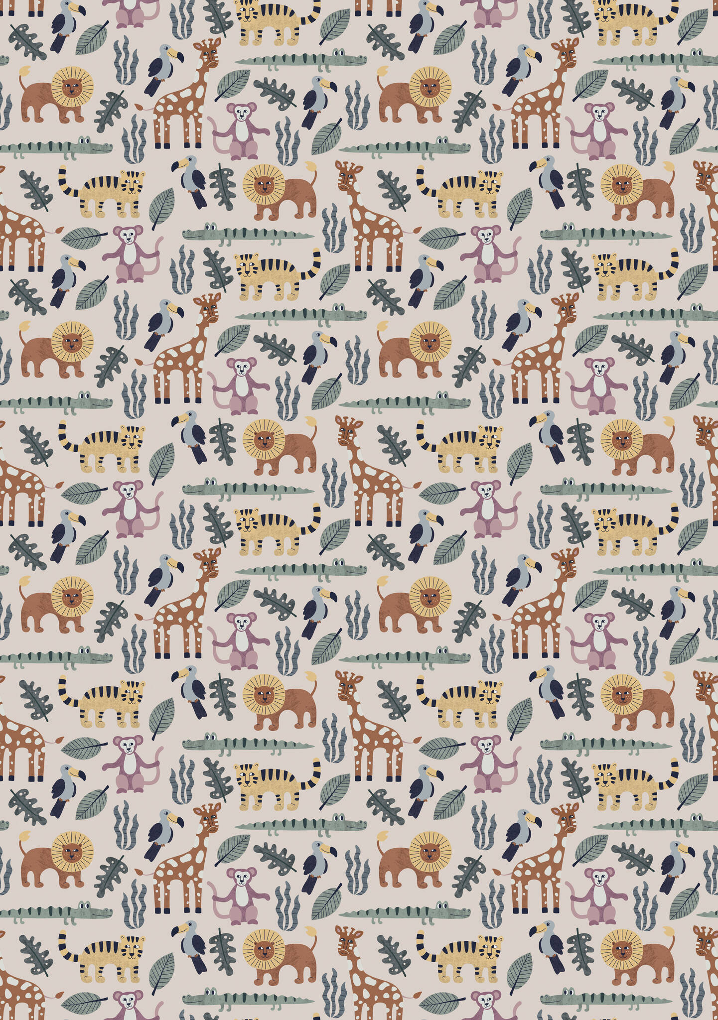 Vliestapete Zoo in Grün | Roomblush - RB339