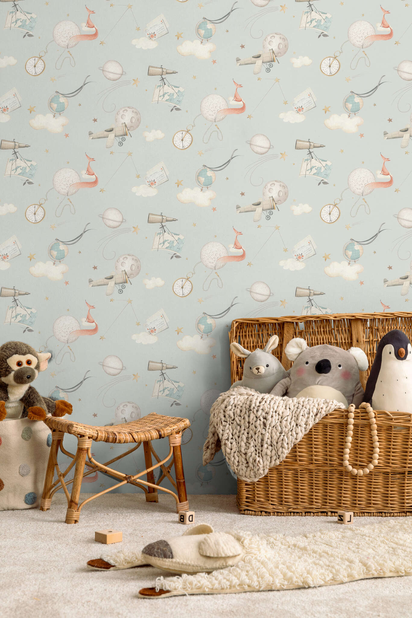 10-302226 Raumbilder 1 Vliestapete in Blau Kids World II 302226