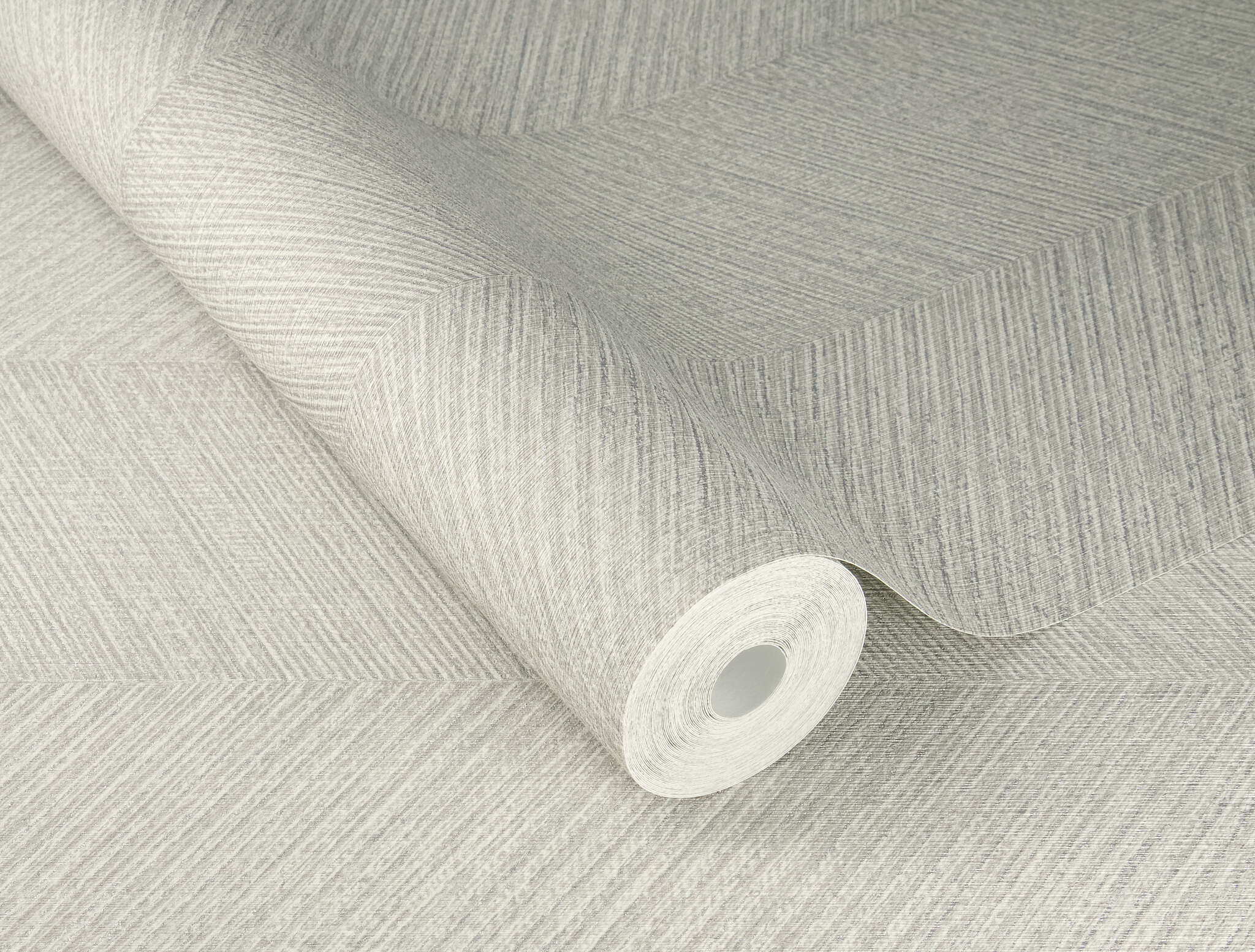 10-720358 Detailaufnahmen 1 Detailbild von Tapete mit Chevron Muster und Rillenstruktur