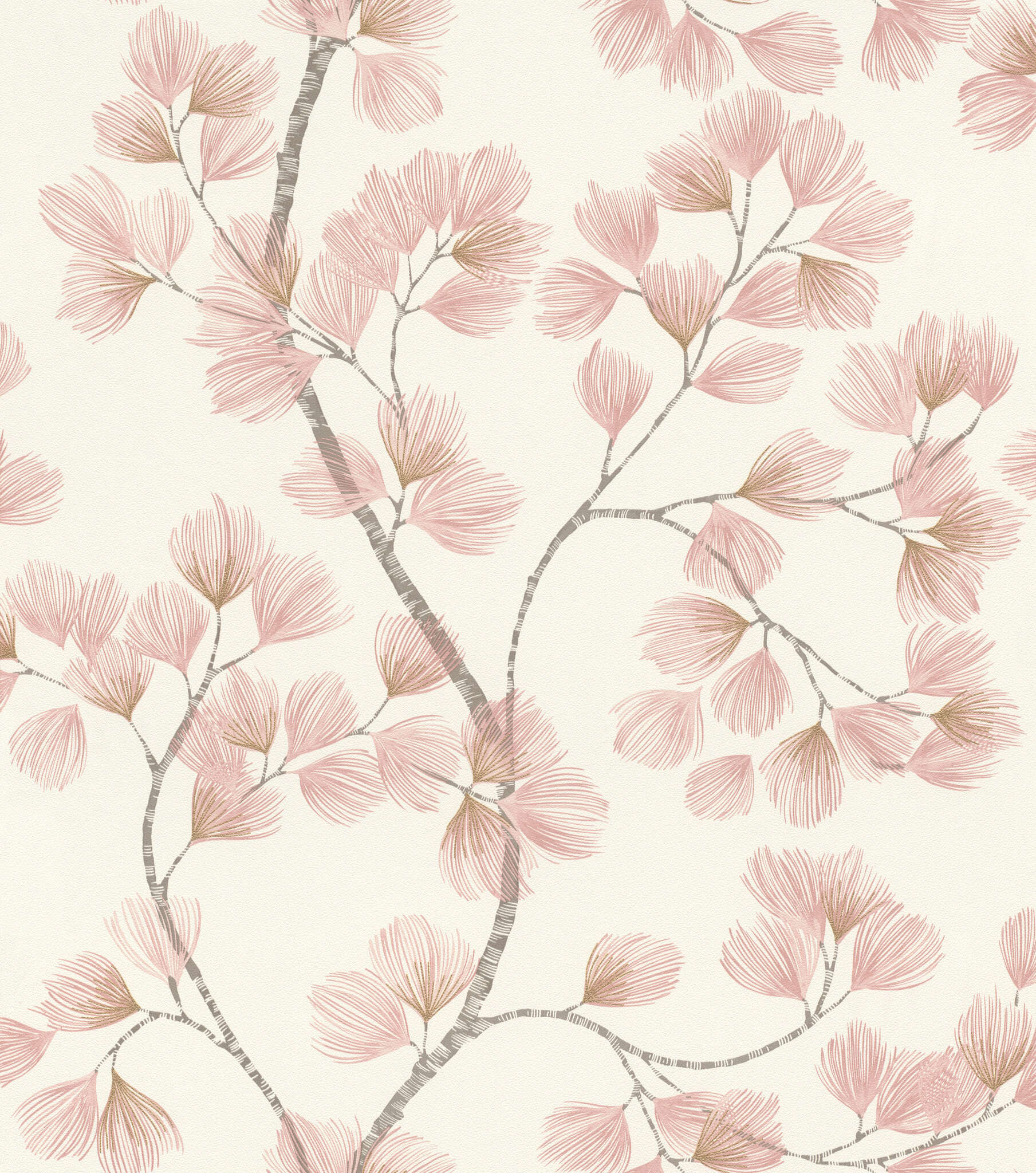 10-866940 Artikelscan 1 Wallpaper with branches and gold accents