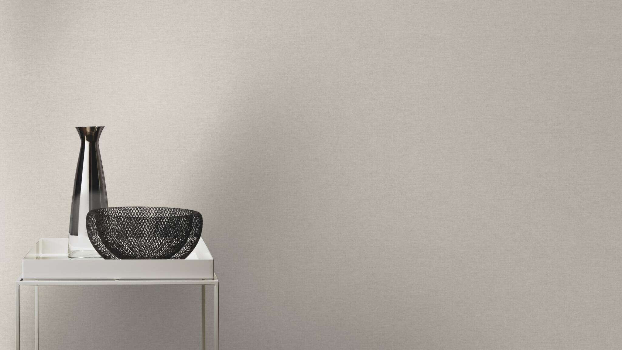 10-600278 Raumsituationen 2 Room with Single-colour wallpaper with a woven look