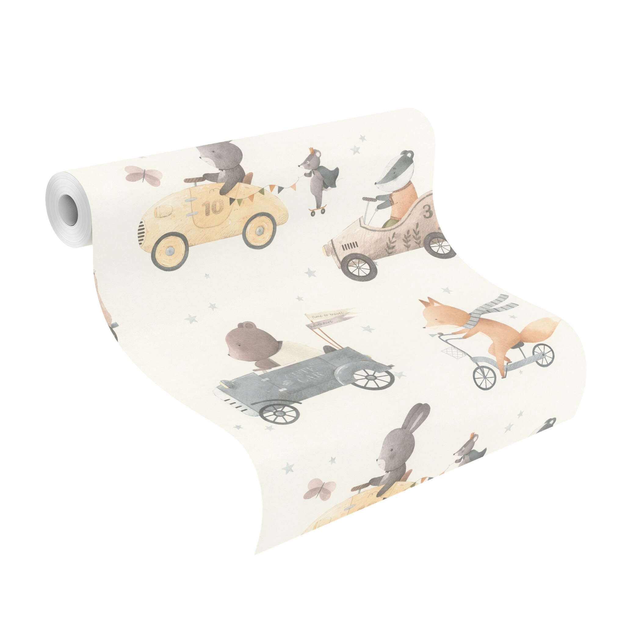 10-301878 Rolle abgerollt 1 Vliestapete in Braun Kids World II 301878