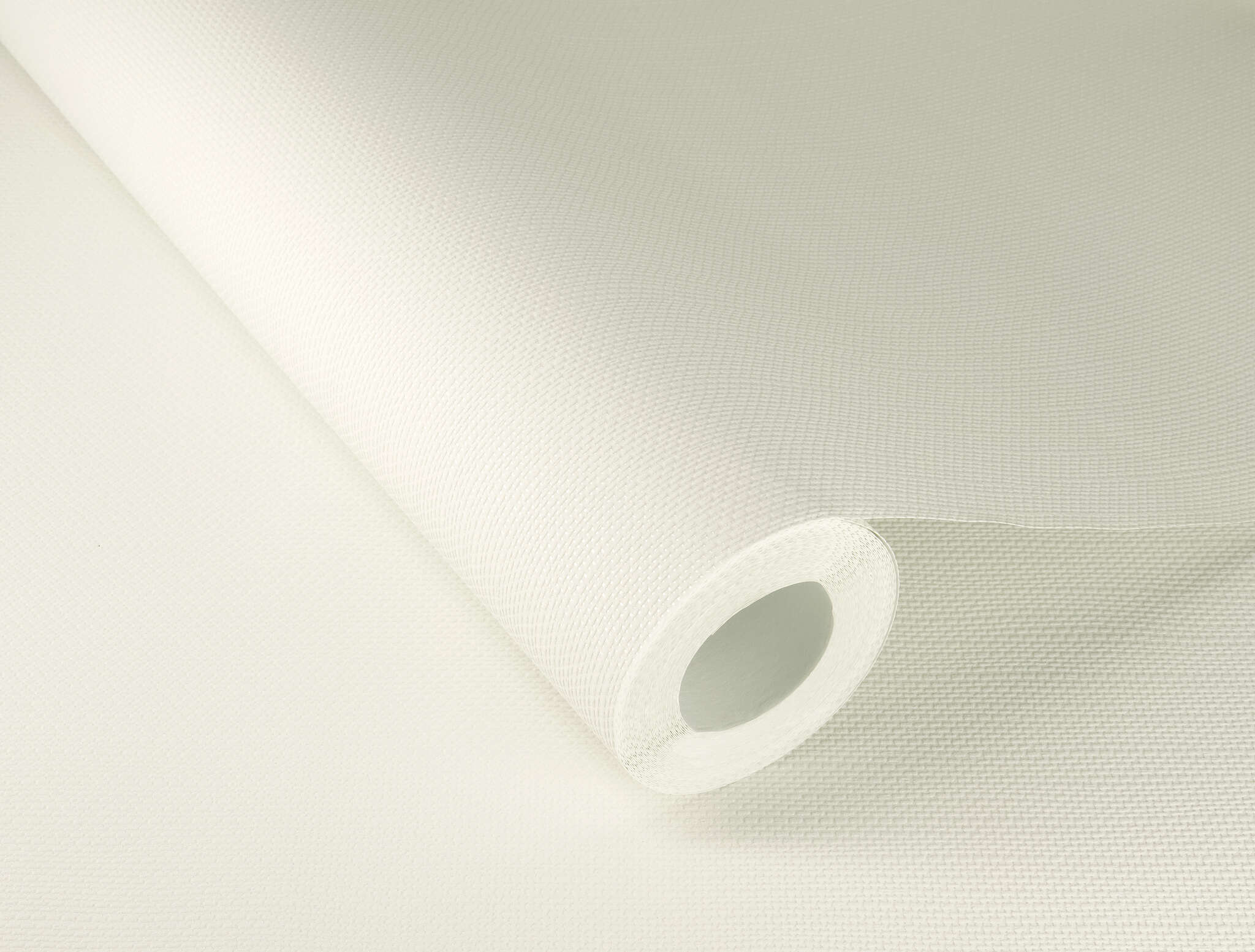 10-312324 Detailaufnahmen 2 Detailed image of White wallpaper with a linen look and linen texture