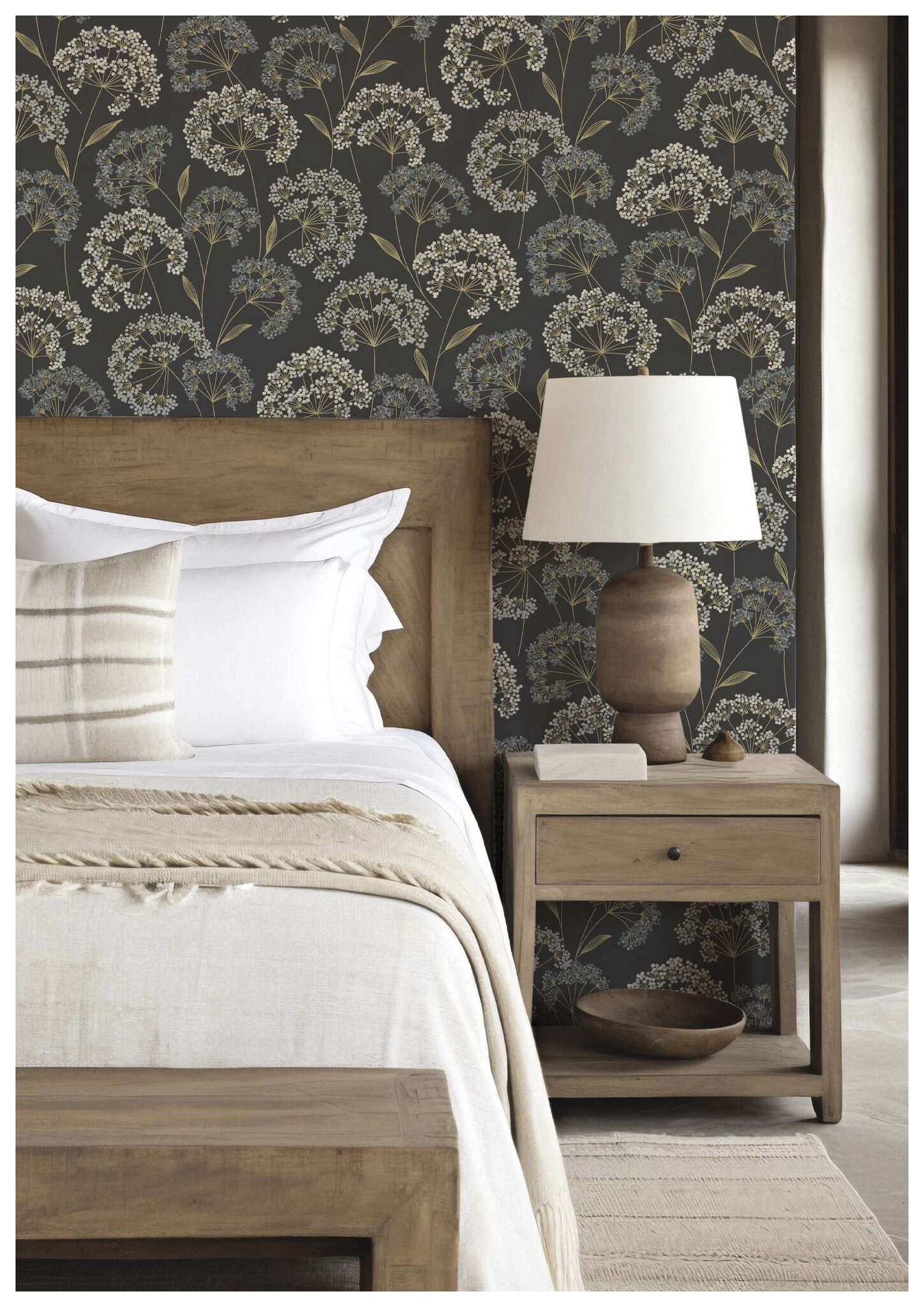 10-793321 Raumsituationen 3 Room with Botanical wallpaper with flowers and plants
