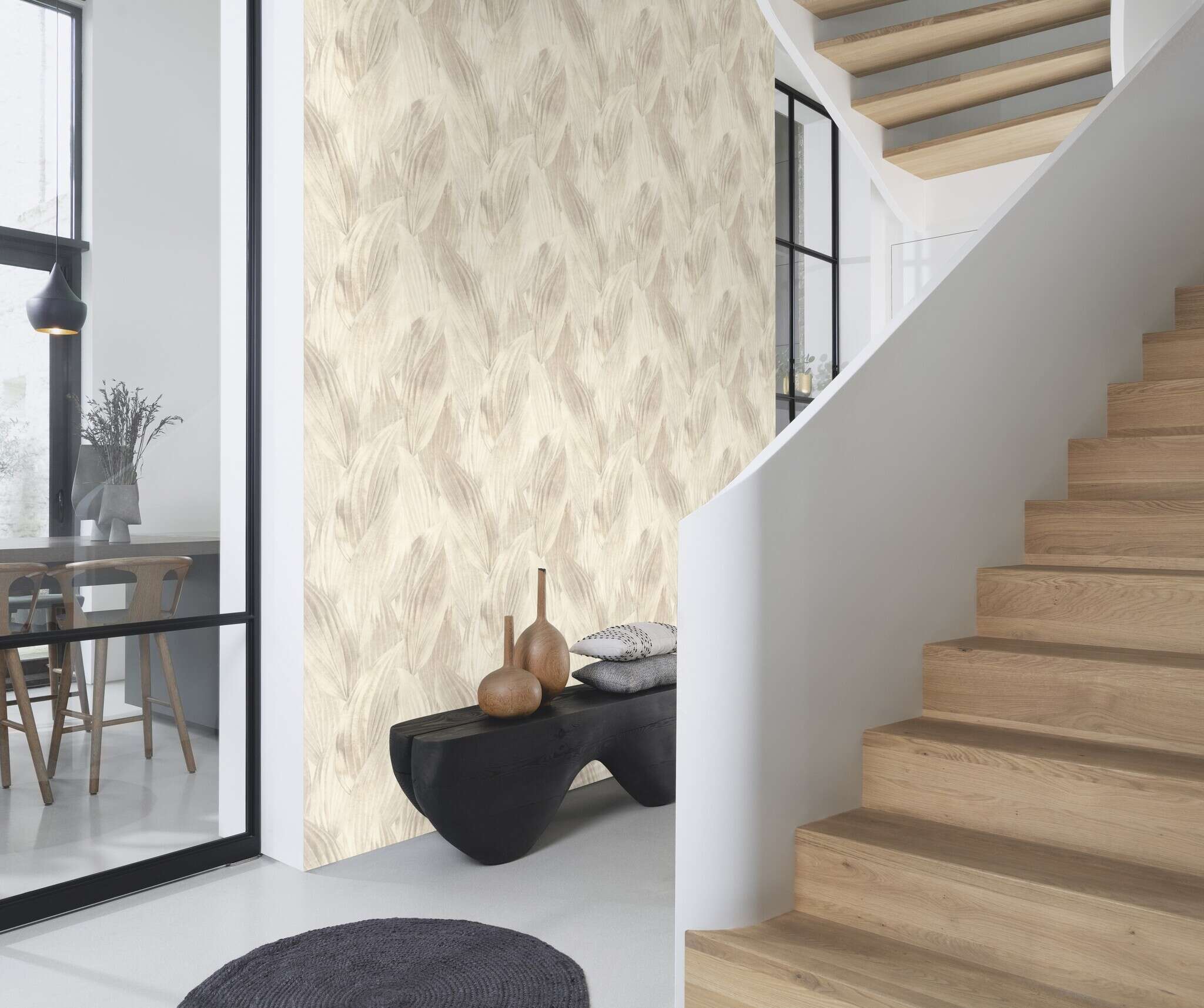 10-571516 Raumsituationen 2 Non-woven wallpaper in gray Back To Nature 571516