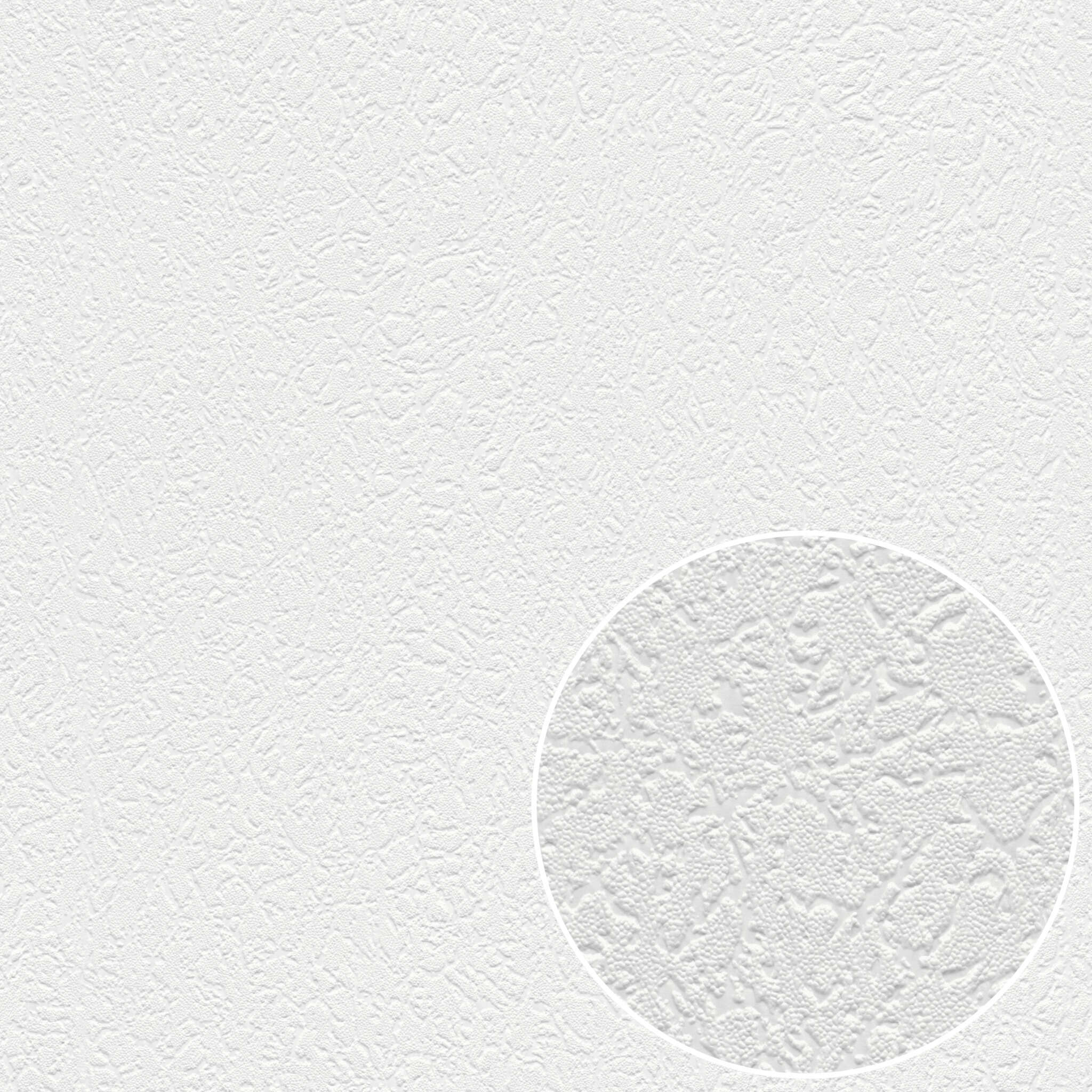 Uni-Tapete: Weiße, überstreichbare Vliestapete mit dezenter Struktur