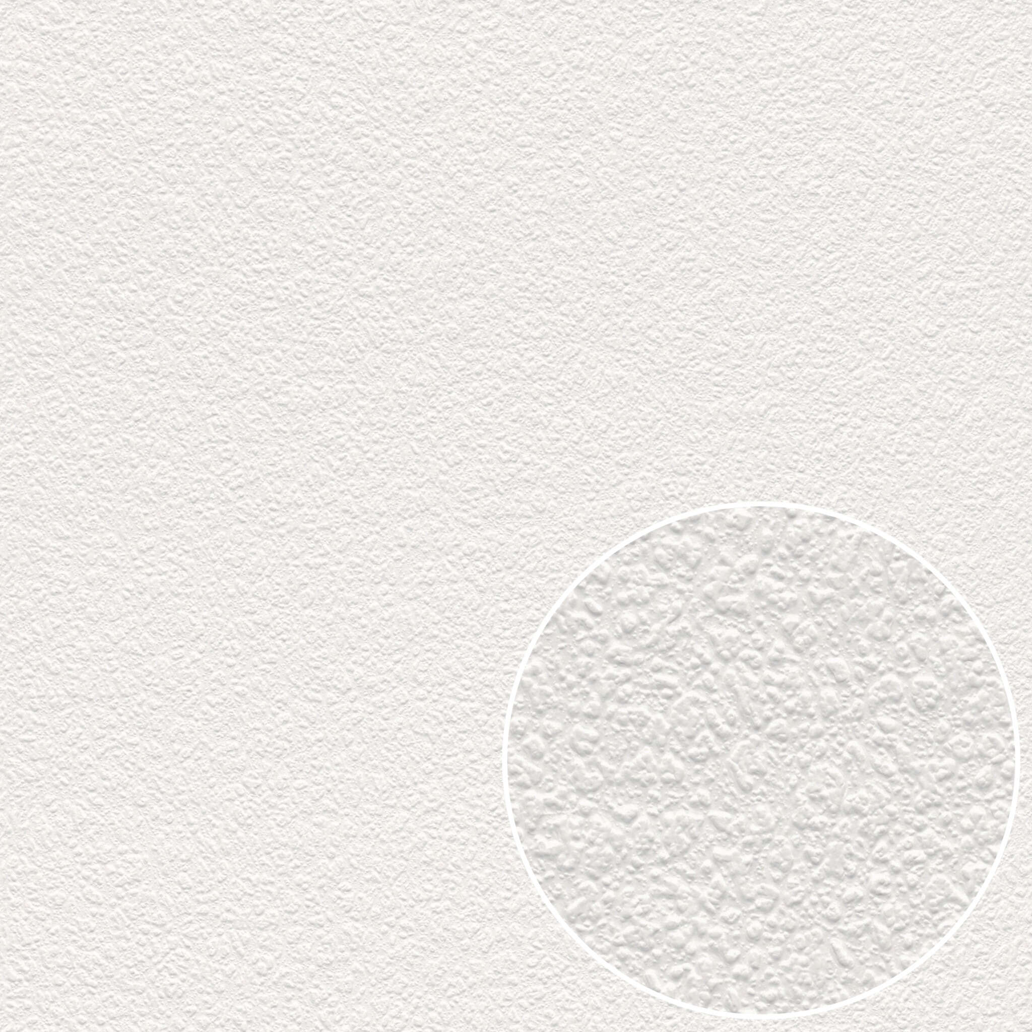 Uni-Tapete: Weiße, überstreichbare Vliestapete in Raufaser-Optik