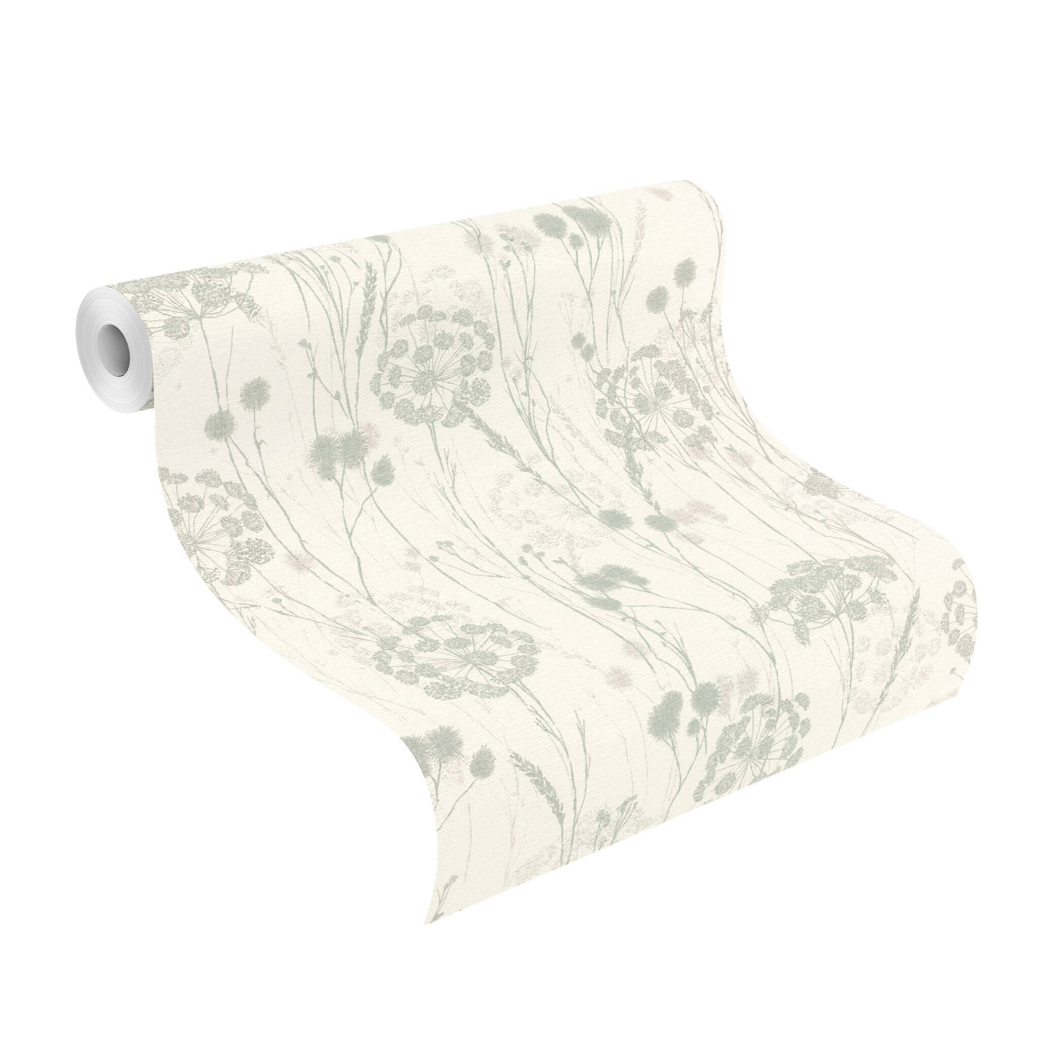10-320527 Rolle abgerollt 1 Non-woven wallpaper in green Selection Relief/non-woven 320527