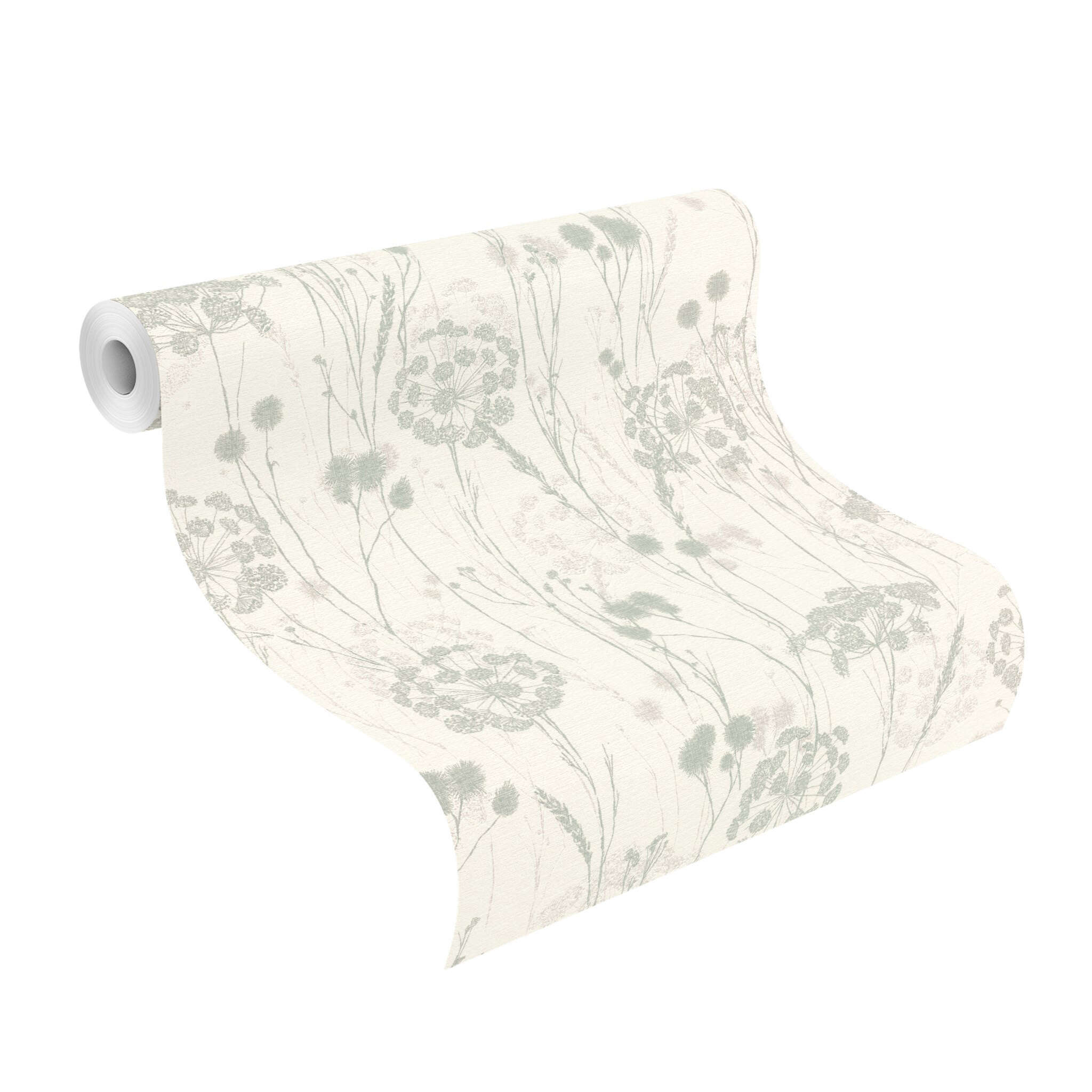 10-320527 Rolle abgerollt 1 Non-woven wallpaper in green Selection Relief/non-woven 320527