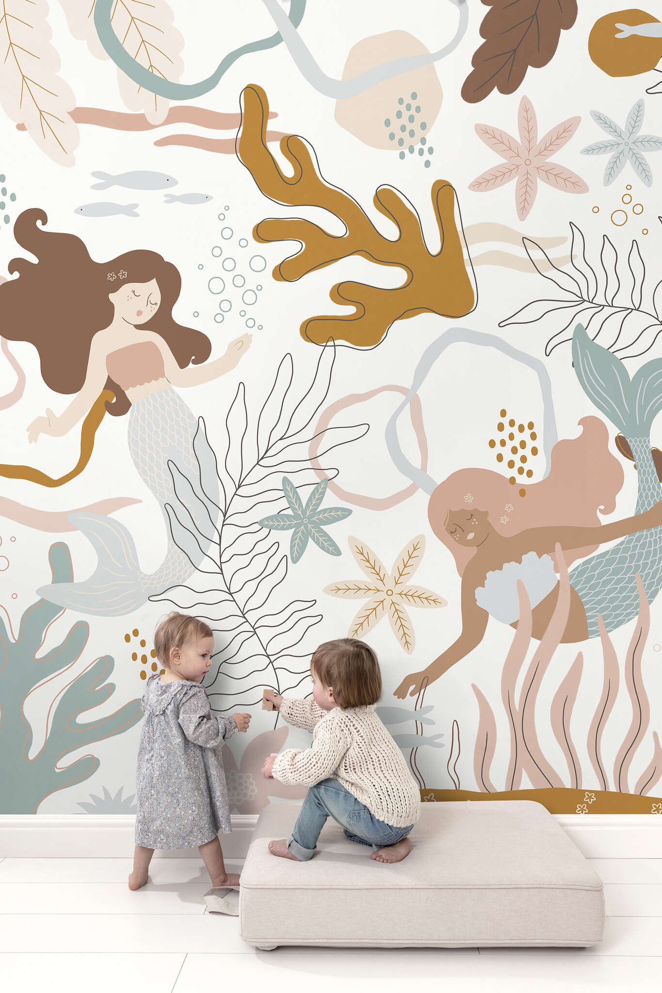 10-300019 Raumsituationen 2 Wall mural Mermaid in Pink | Roomblush - RB010-RC