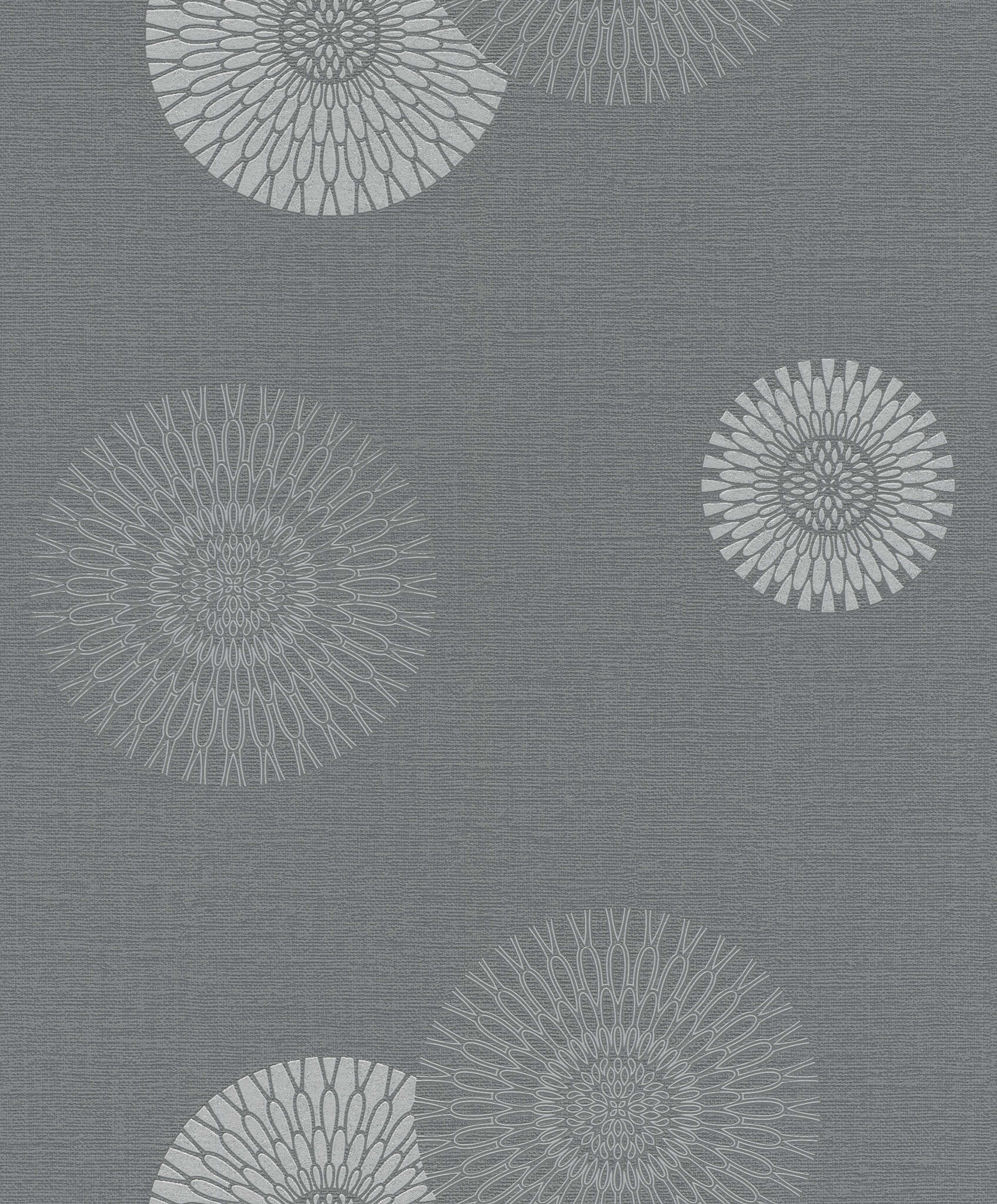 10-808803 Artikelscan 1 Tapete mit stilisierten Blüten und Textilstruktur