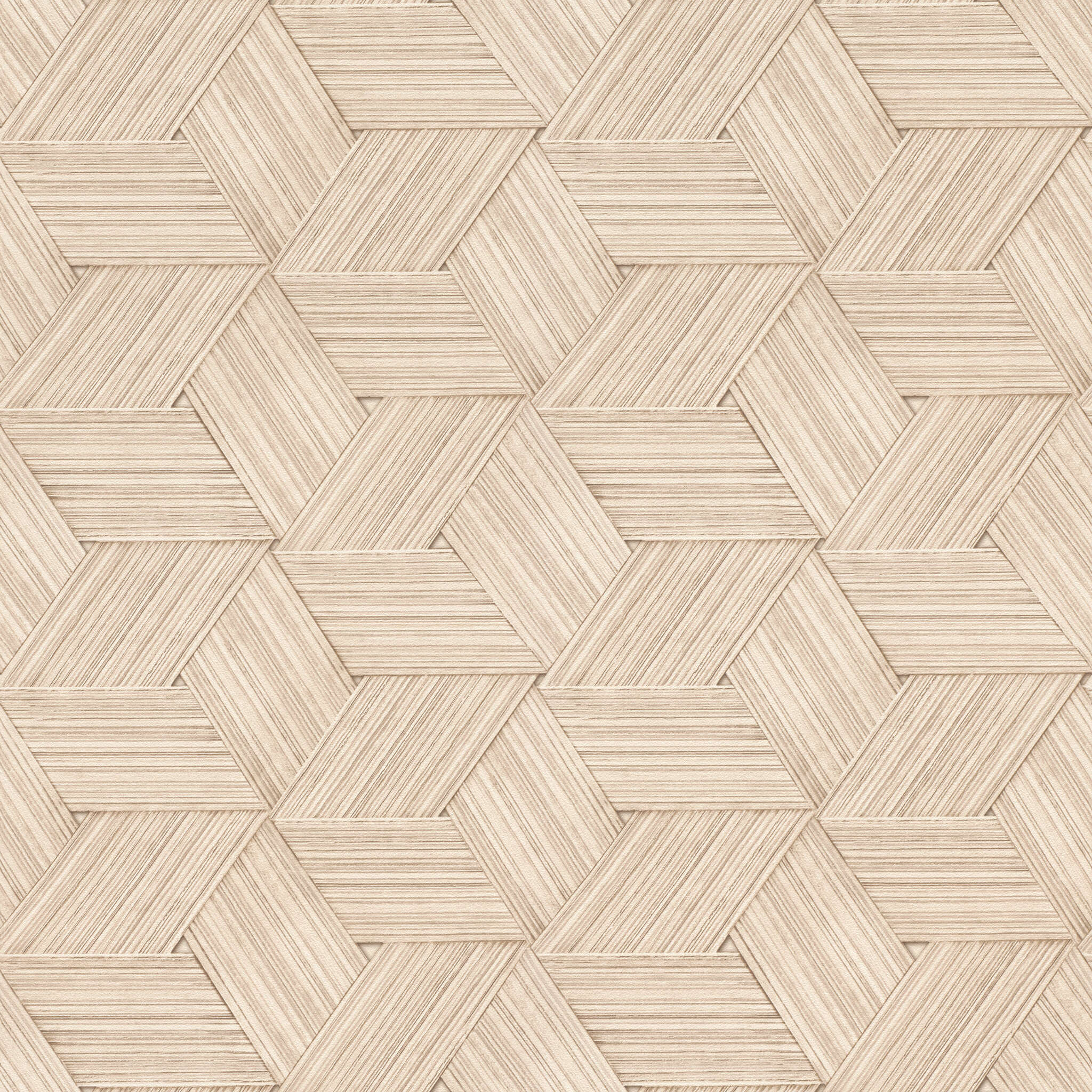 10-865523 Artikelscan 1 Geometrische Tapete mit Holzgeflecht