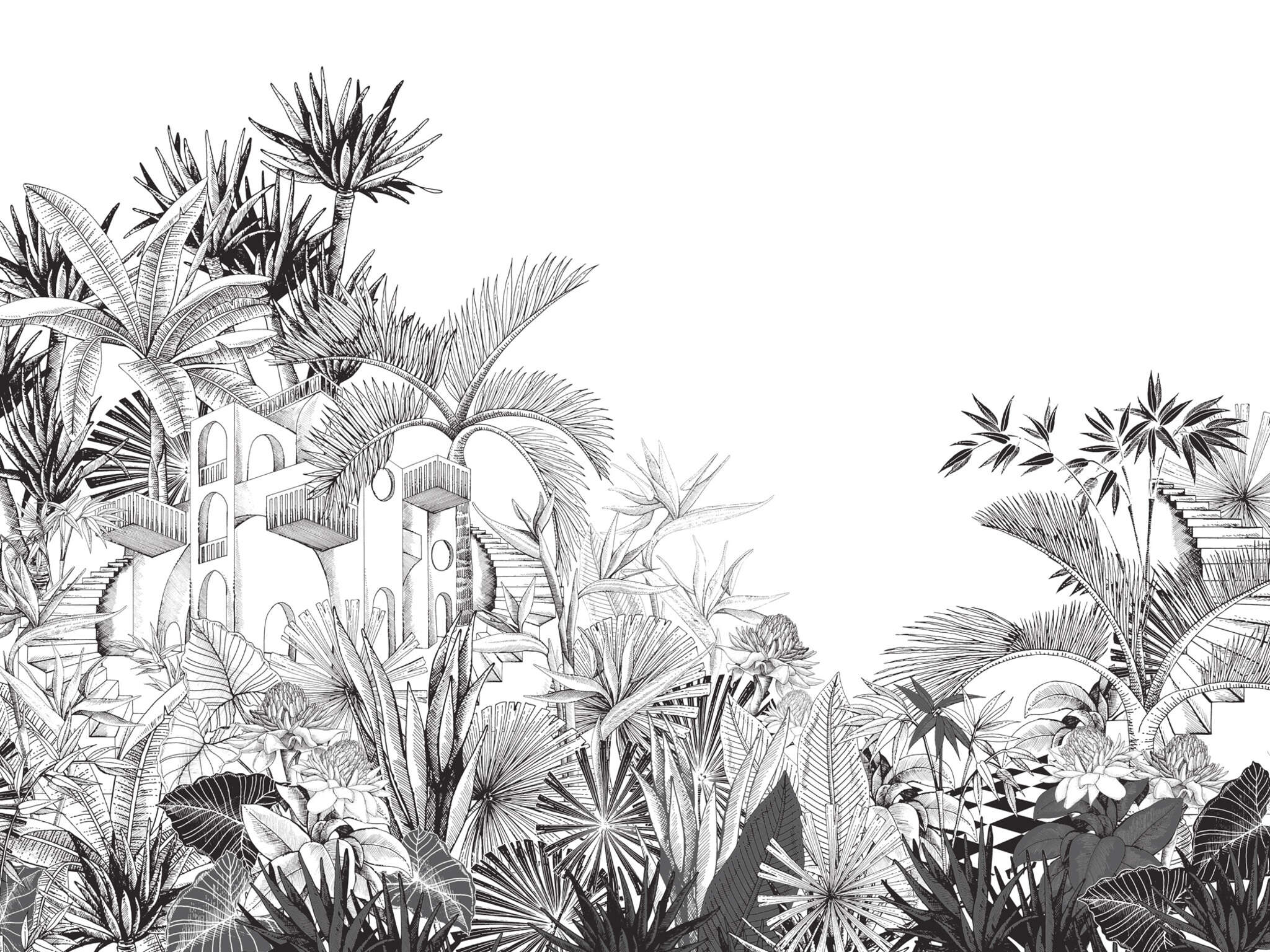 10-688153 Artikelscan 1 Fototapete Dschungel - Tropical House 688153