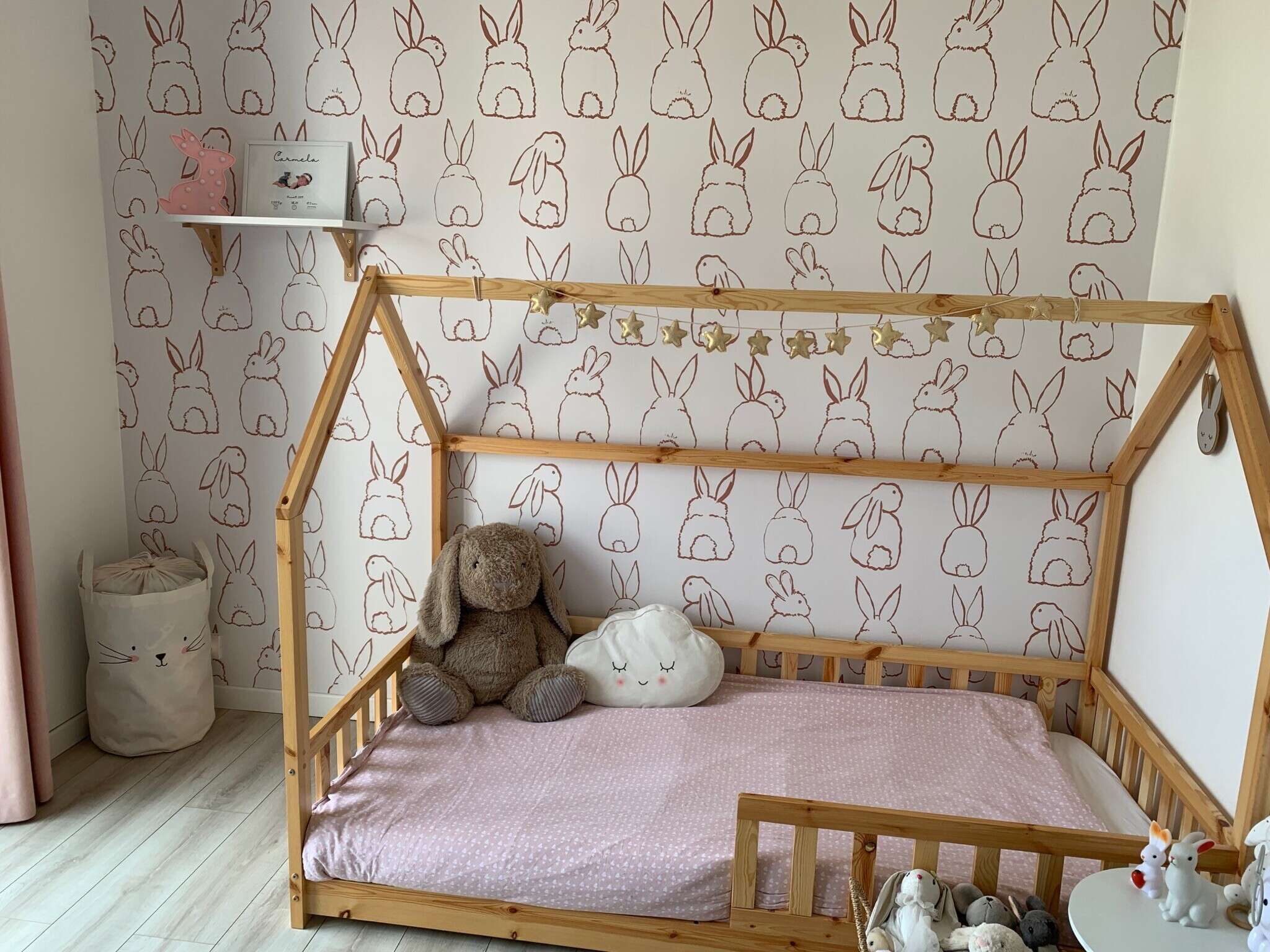 10-300158 Raumbilder 3 Wall mural Bunnies in Pink | Roomblush - RB304