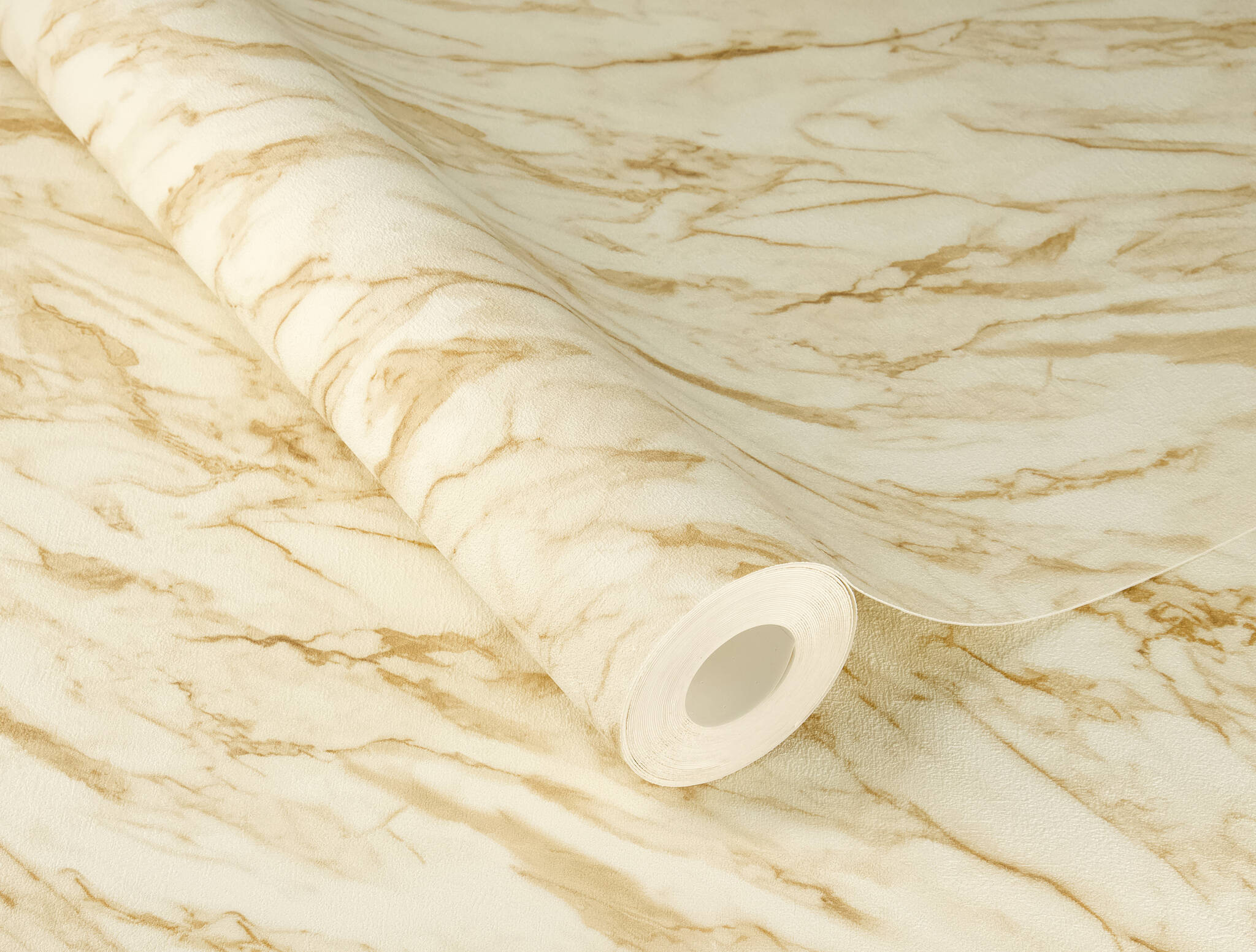 10-371611 Detailaufnahmen 2 Carrara 371611 self-adhesive wallpaper - marble look in beige and cream white