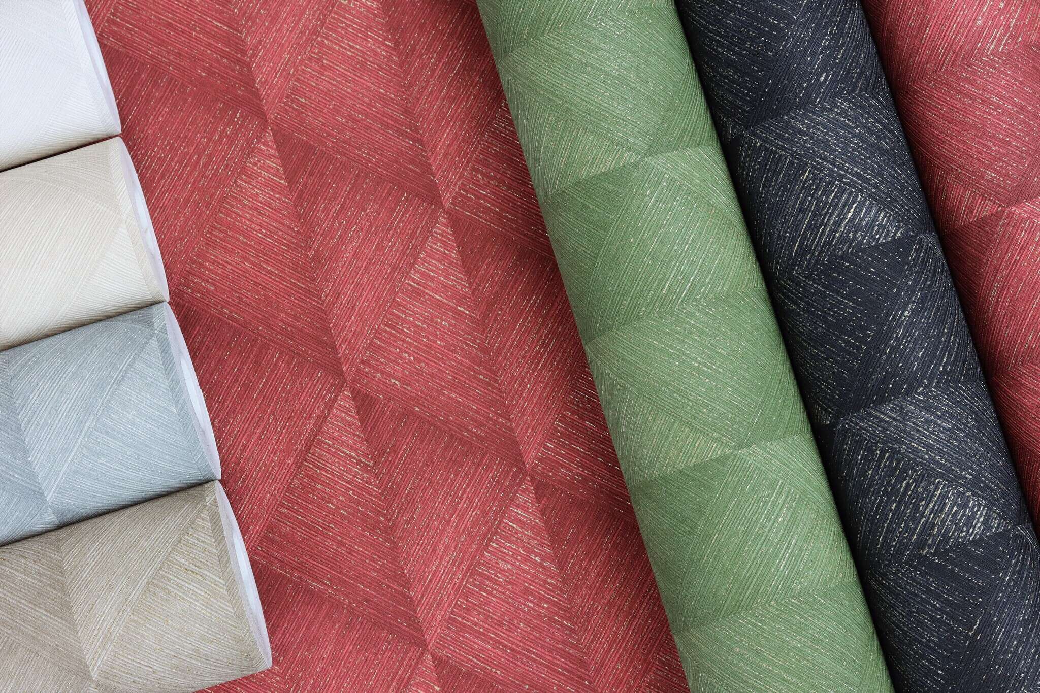 10-687965 Detailaufnahmen 27 Detailed image of Three-dimensional wallpaper with diamonds and triangles