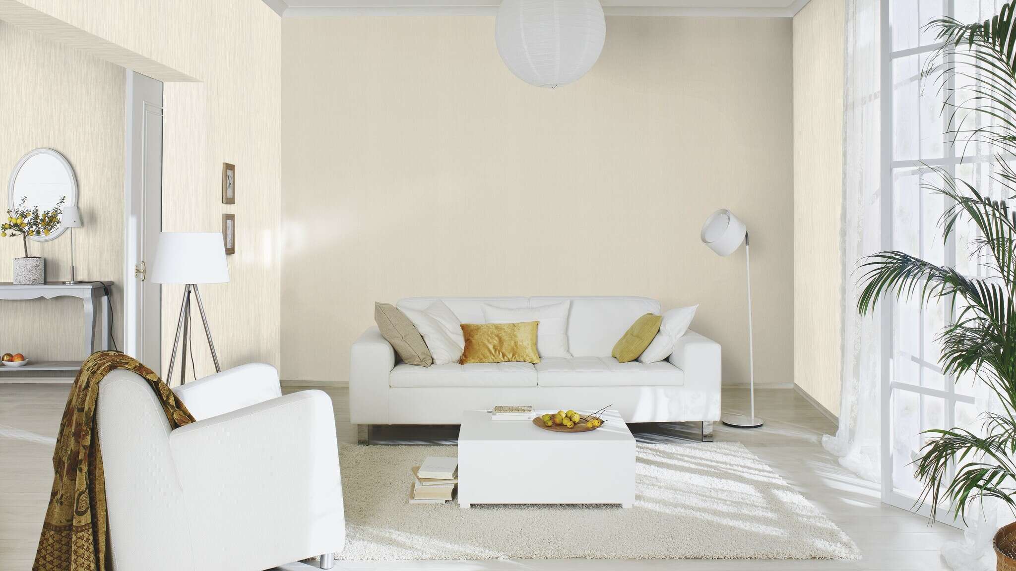 10-537123 Raumsituationen 3 Non-woven wallpaper in beige-taupe Selection 537123