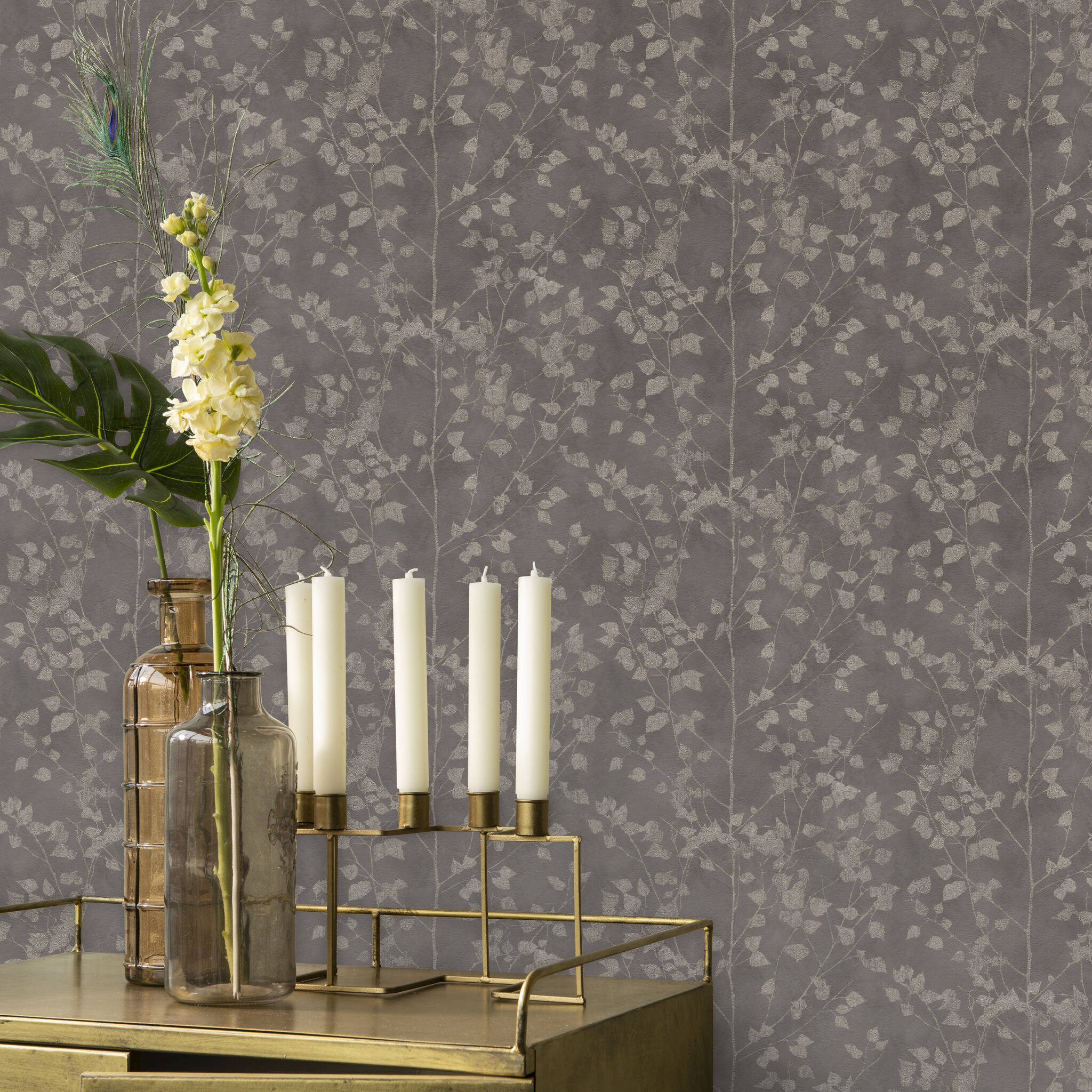 10-416664 Raumsituationen 2 Vliestapete in Schwarz-taupe Selection 416664