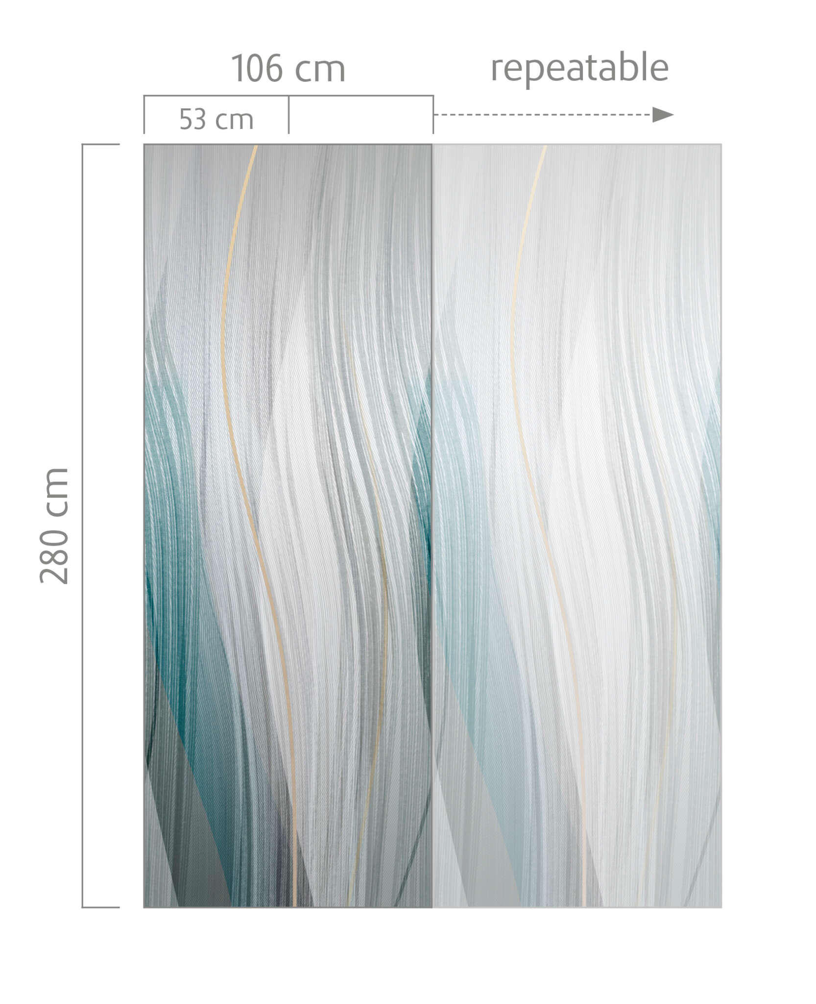 10-367829 Bildauschnitt 1 Non-woven wallpaper in blue-mint Incanto 367829
