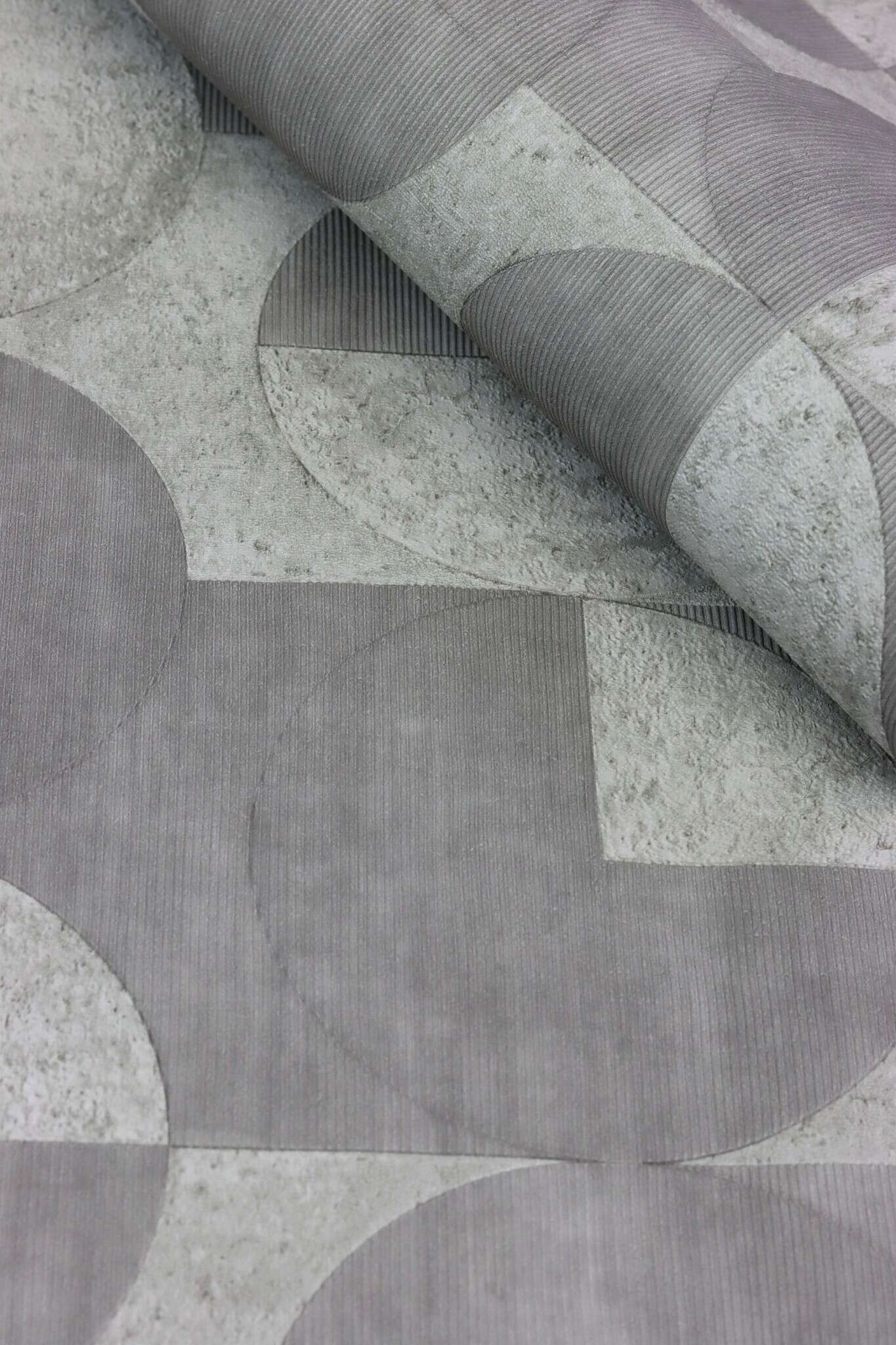 10-521351 Detailaufnahmen 11 Detailbild von Tapete mit geometrischen Kreisen